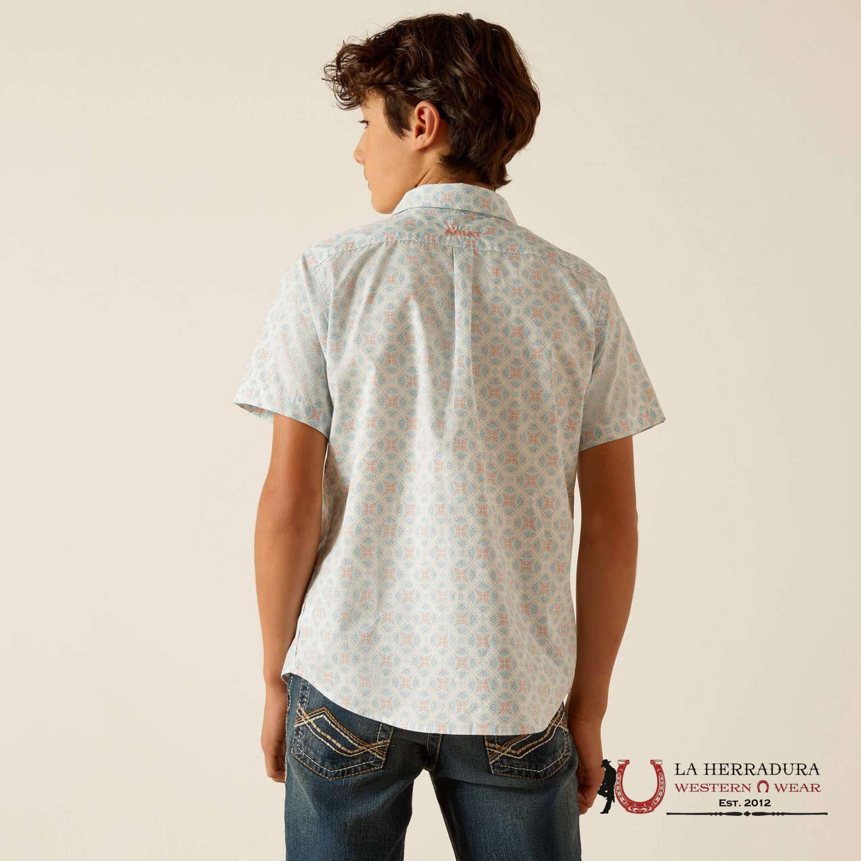 ARIAT KIDS SHIRT -BOYS AQUA KAI SS 10048662 NIÑOS
