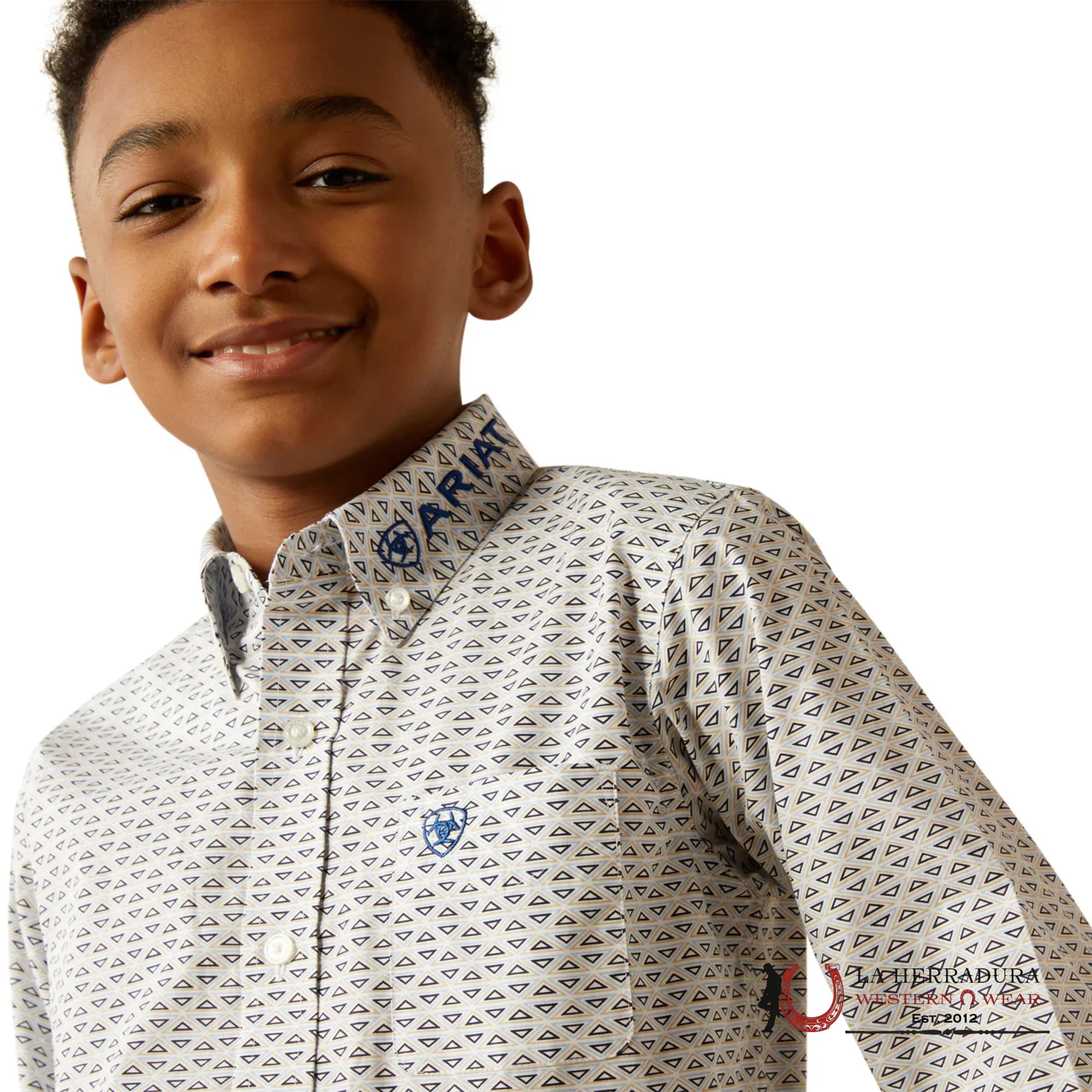 ARIAT KIDS SHIRT -BOYS BLUE/NAVY TEAM DREW 10054796 NIÑOS