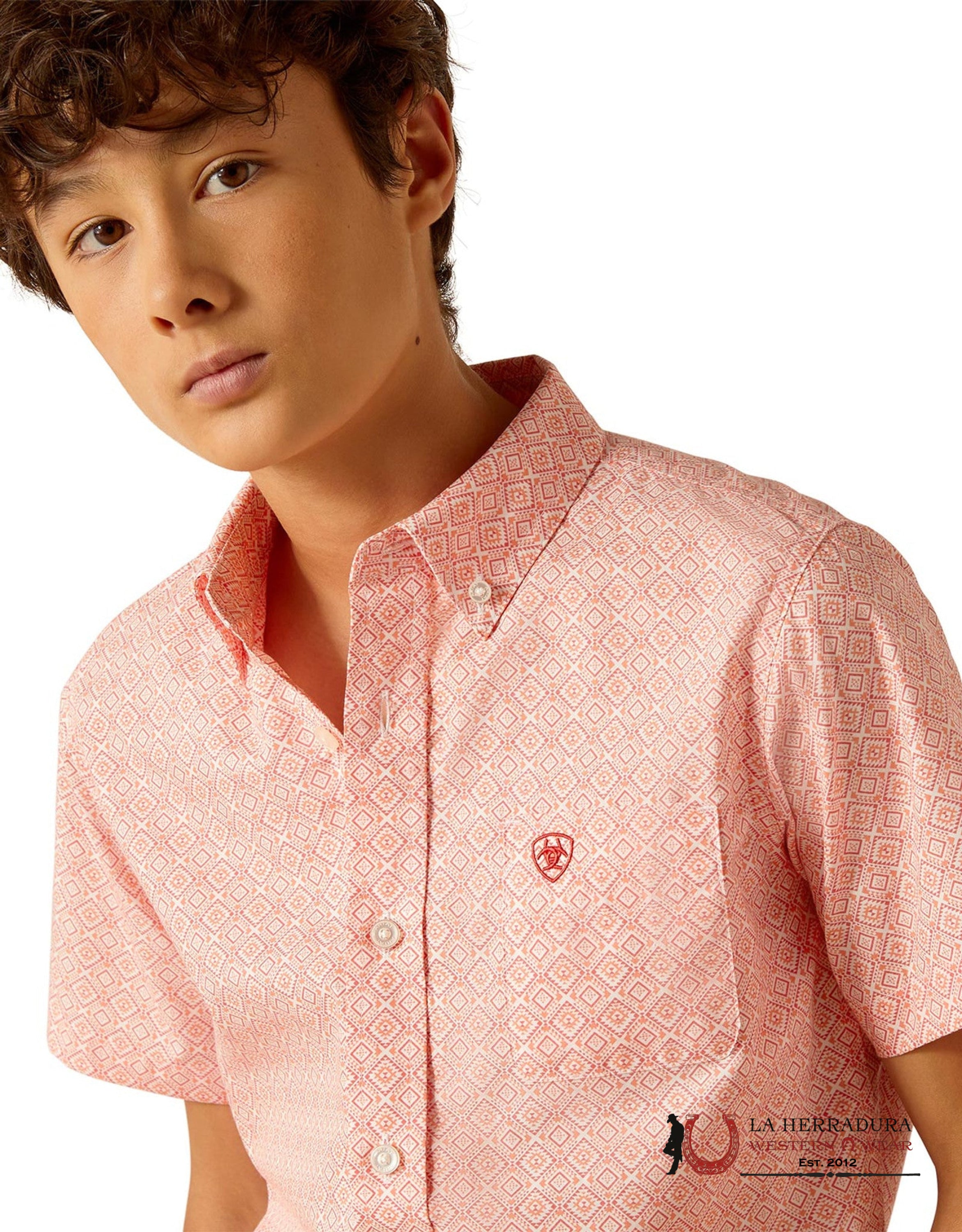ARIAT KIDS SHIRT -BOYS CORAL KAMDEN 10048663 NIÑOS