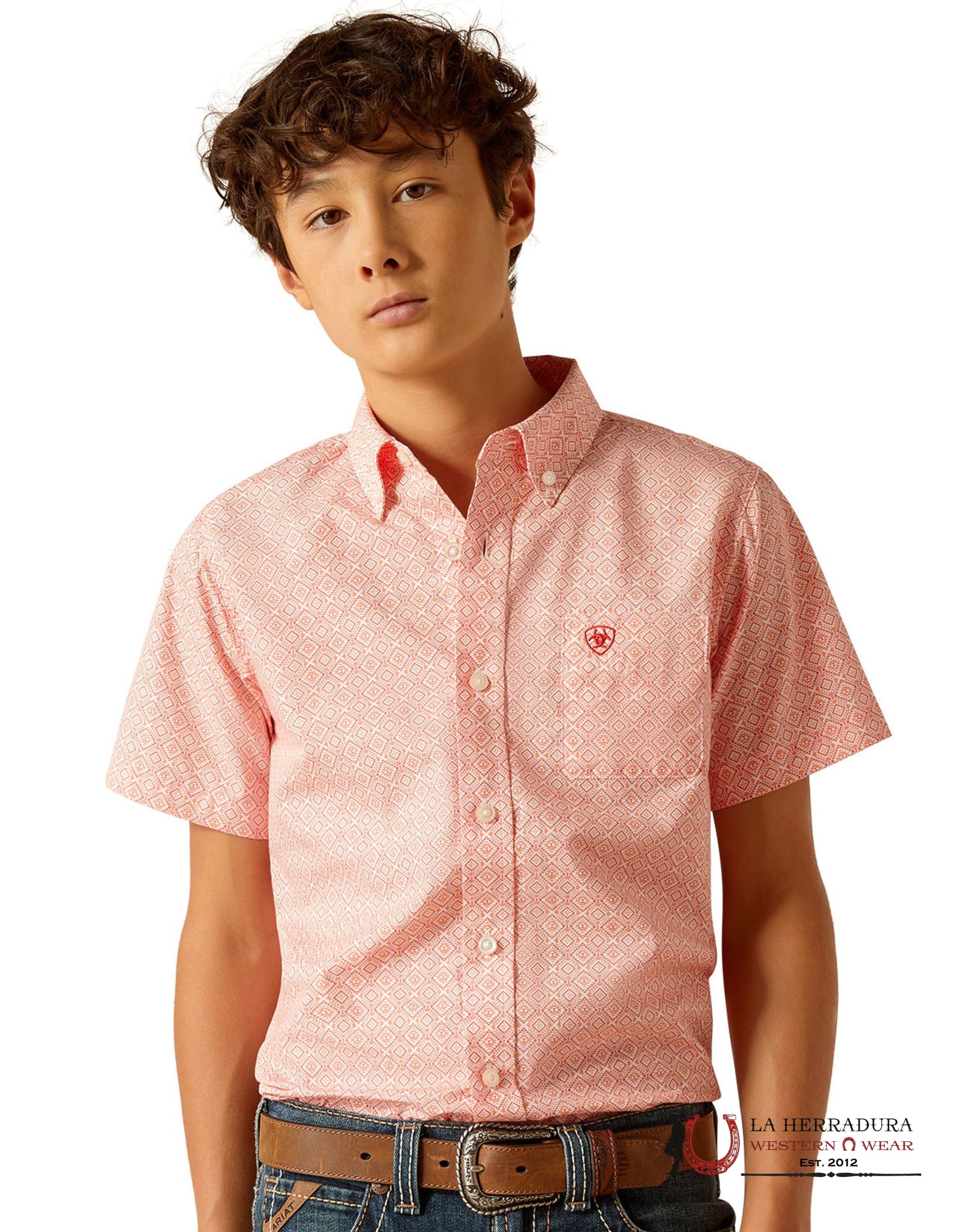 ARIAT KIDS SHIRT -BOYS CORAL KAMDEN 10048663 NIÑOS