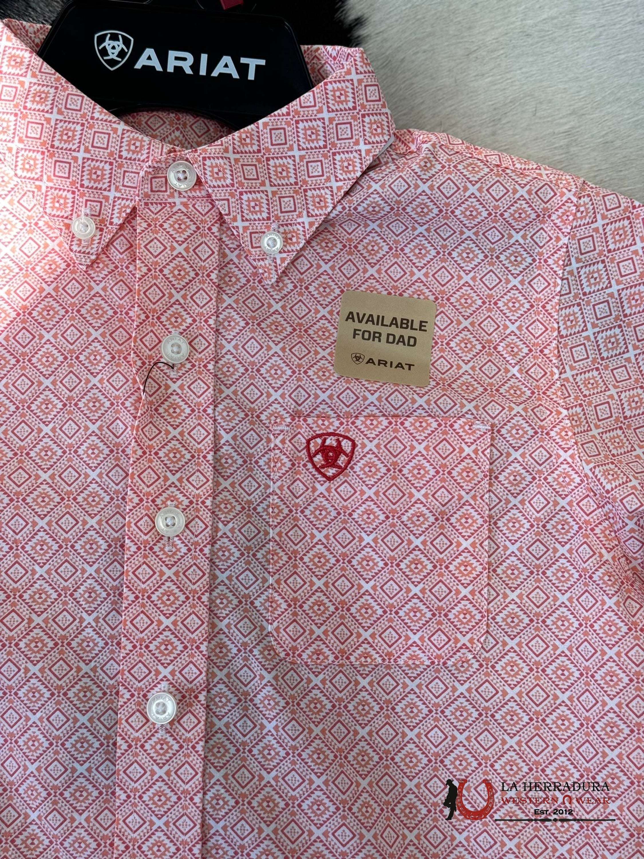 ARIAT KIDS SHIRT -BOYS CORAL KAMDEN 10048663 NIÑOS
