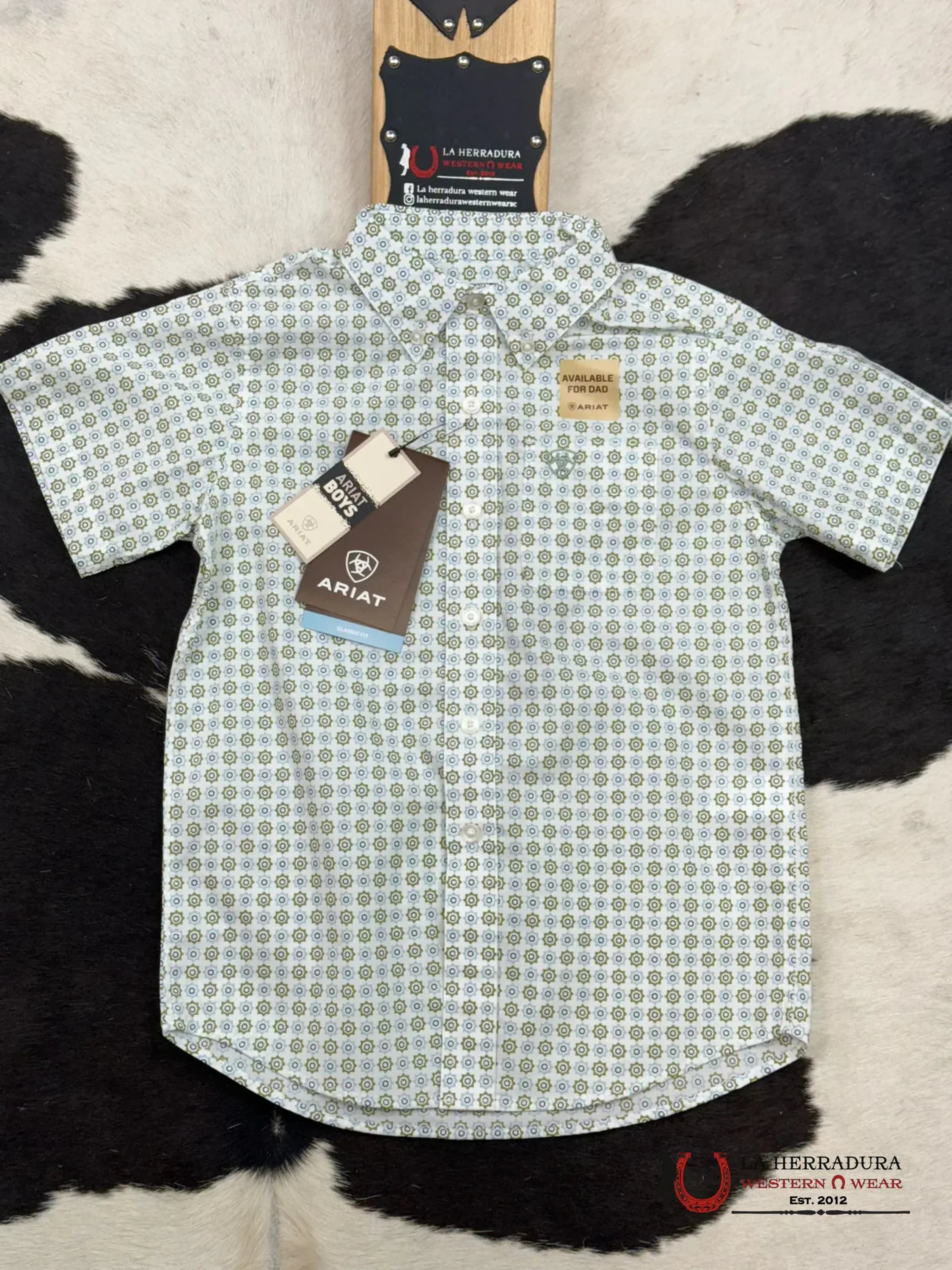 ARIAT KIDS SHIRT -BOYS GREEN EDUARDO 10051407 NIÑOS