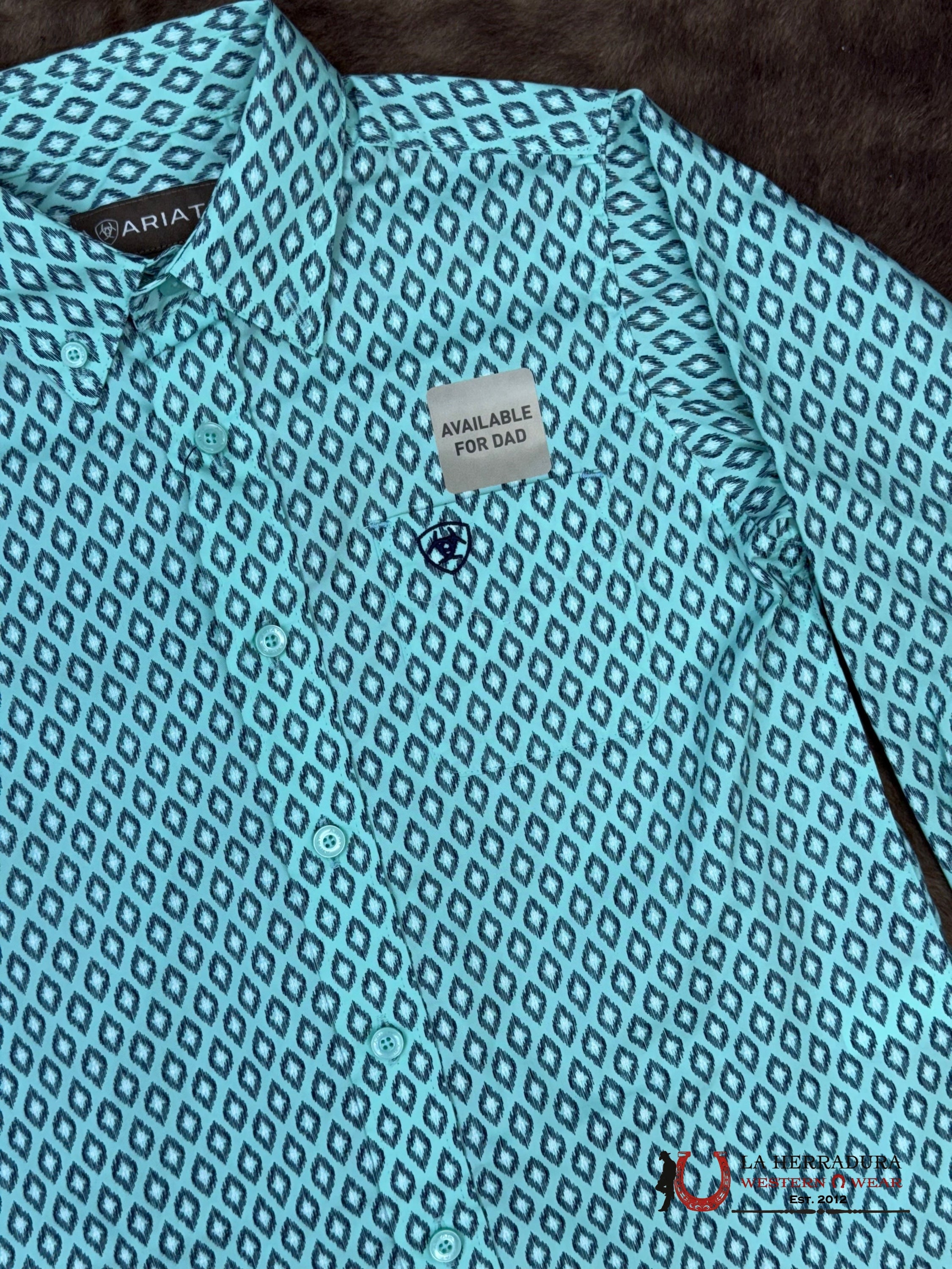 ARIAT KIDS SHIRT -BOYS MINT CANYON LS 10054785 NIÑOS