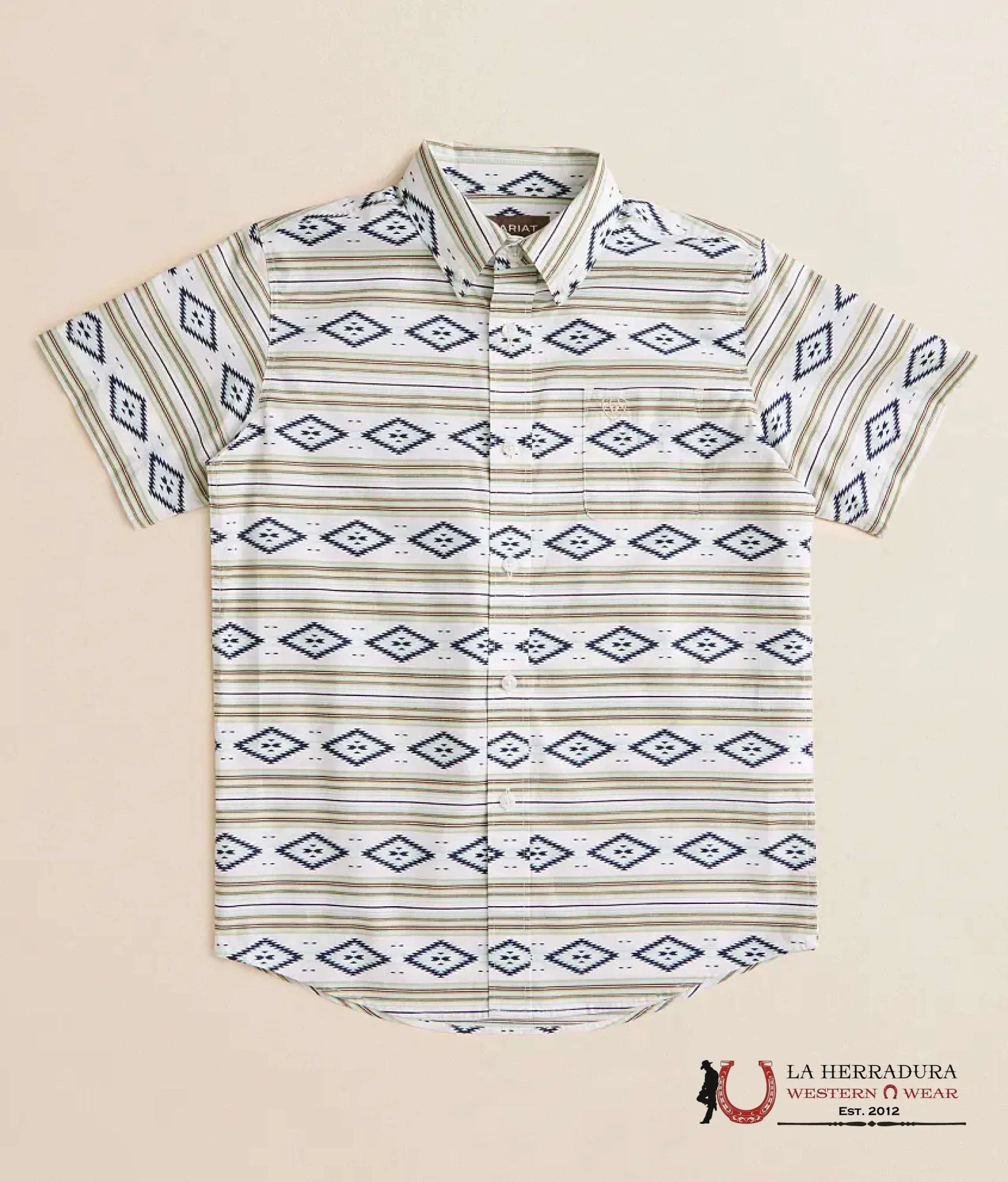 ARIAT KIDS SHIRT -BOYS MINT CHRISTOPHER SS 10054783 NIÑOS