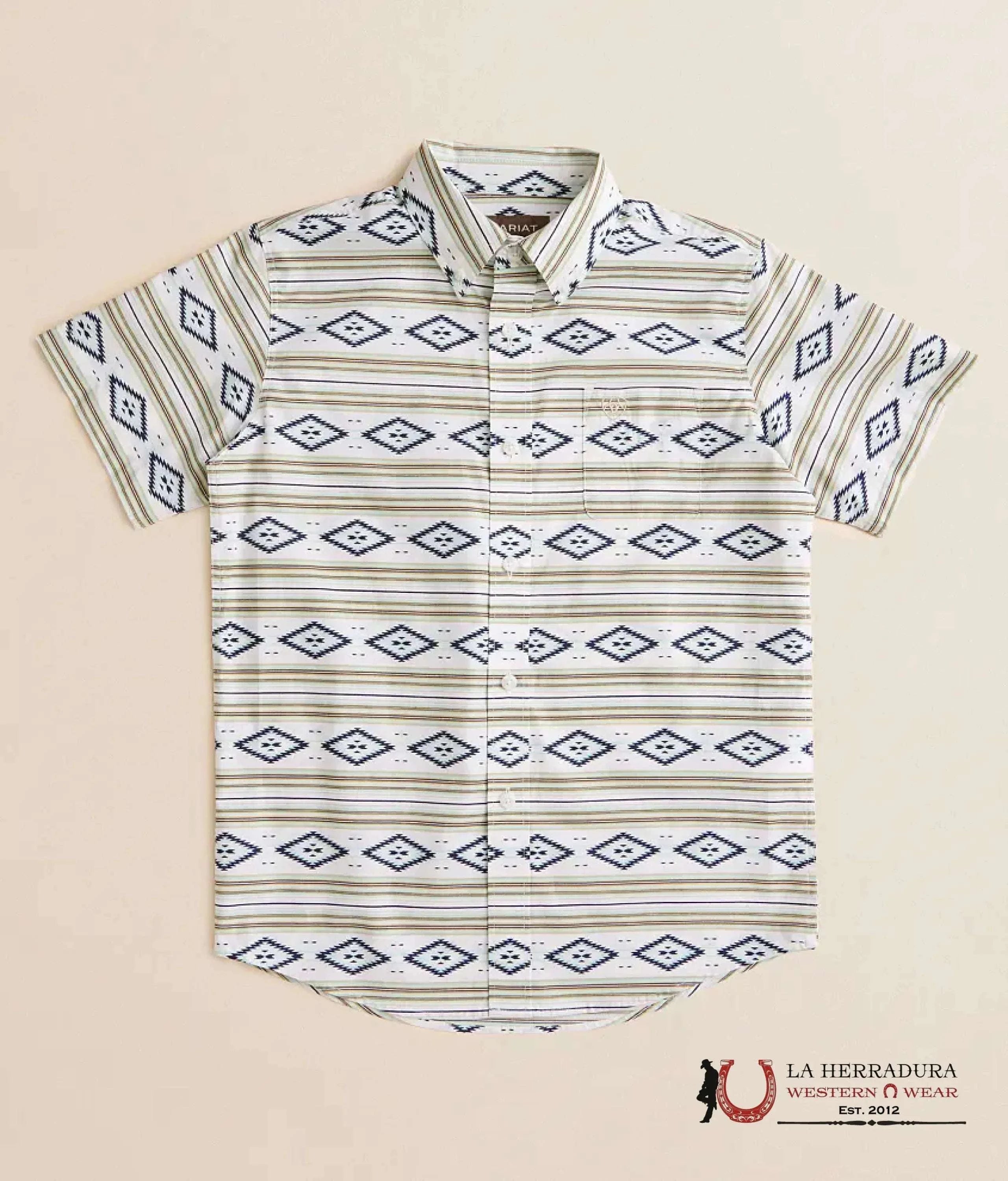 ARIAT KIDS SHIRT -BOYS MINT CHRISTOPHER SS 10054783 NIÑOS