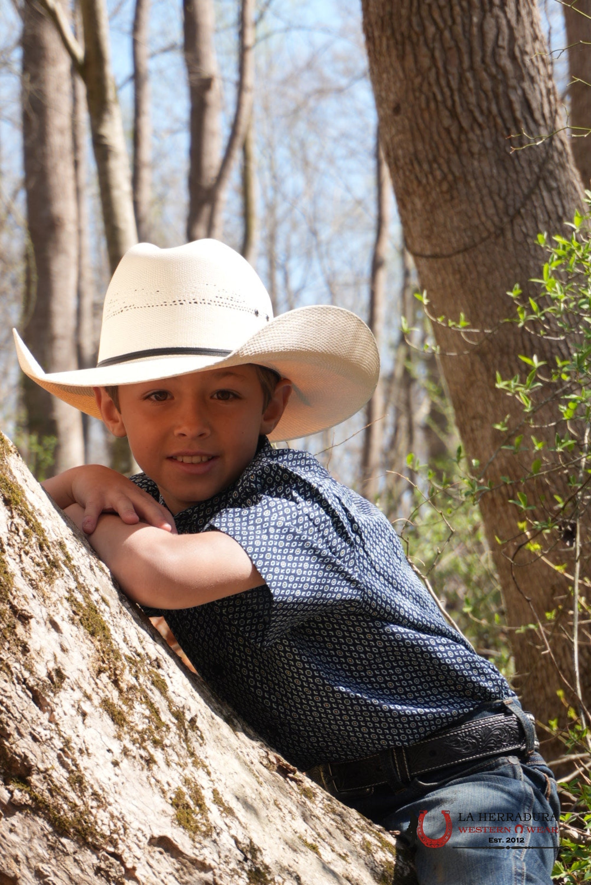 ARIAT KIDS SHIRT -BOYS NAVY CLARK SS 10054780 NIÑOS
