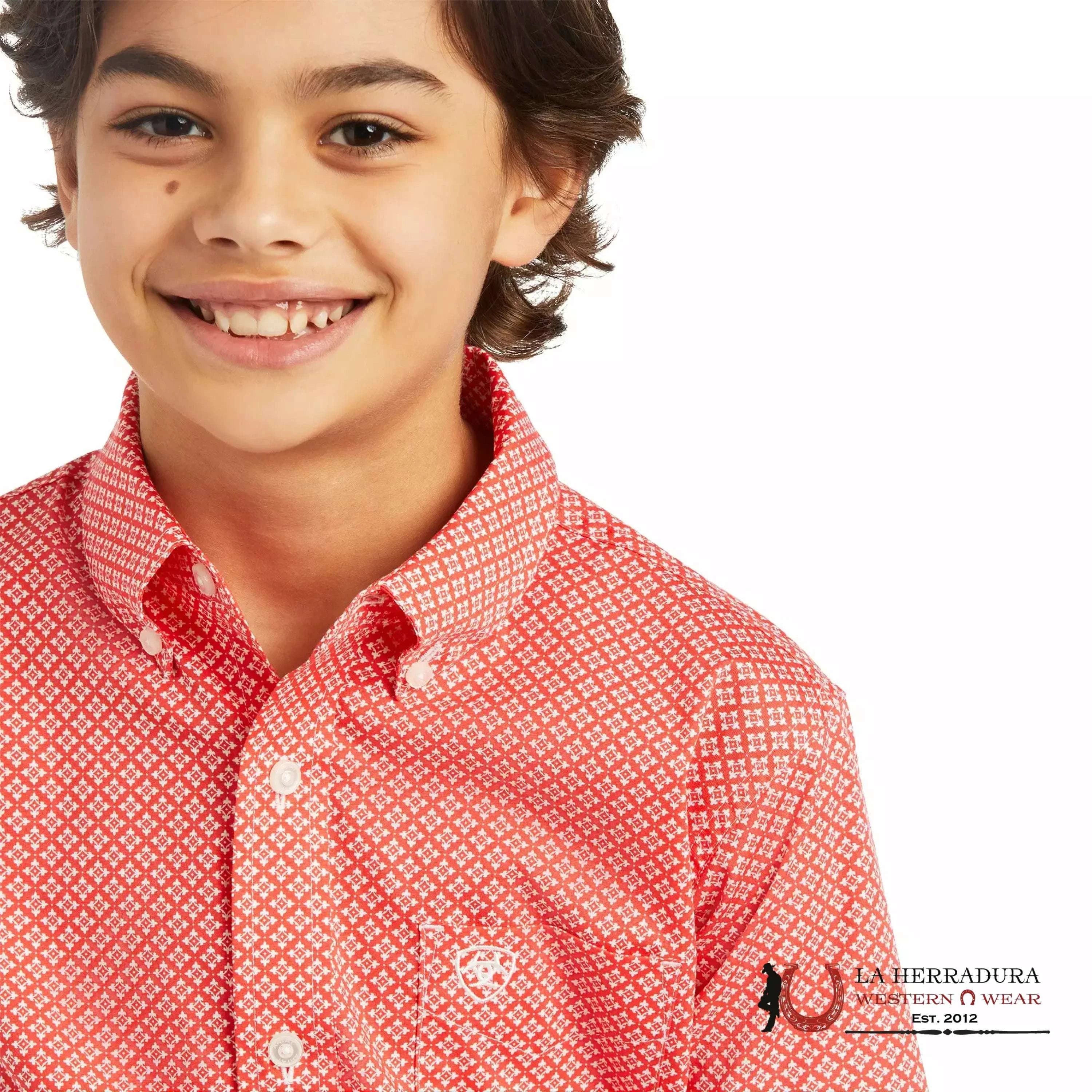 ARIAT KIDS SHIRT -BOYS POPPIES KEATON CLSSC 10039513 NIÑOS