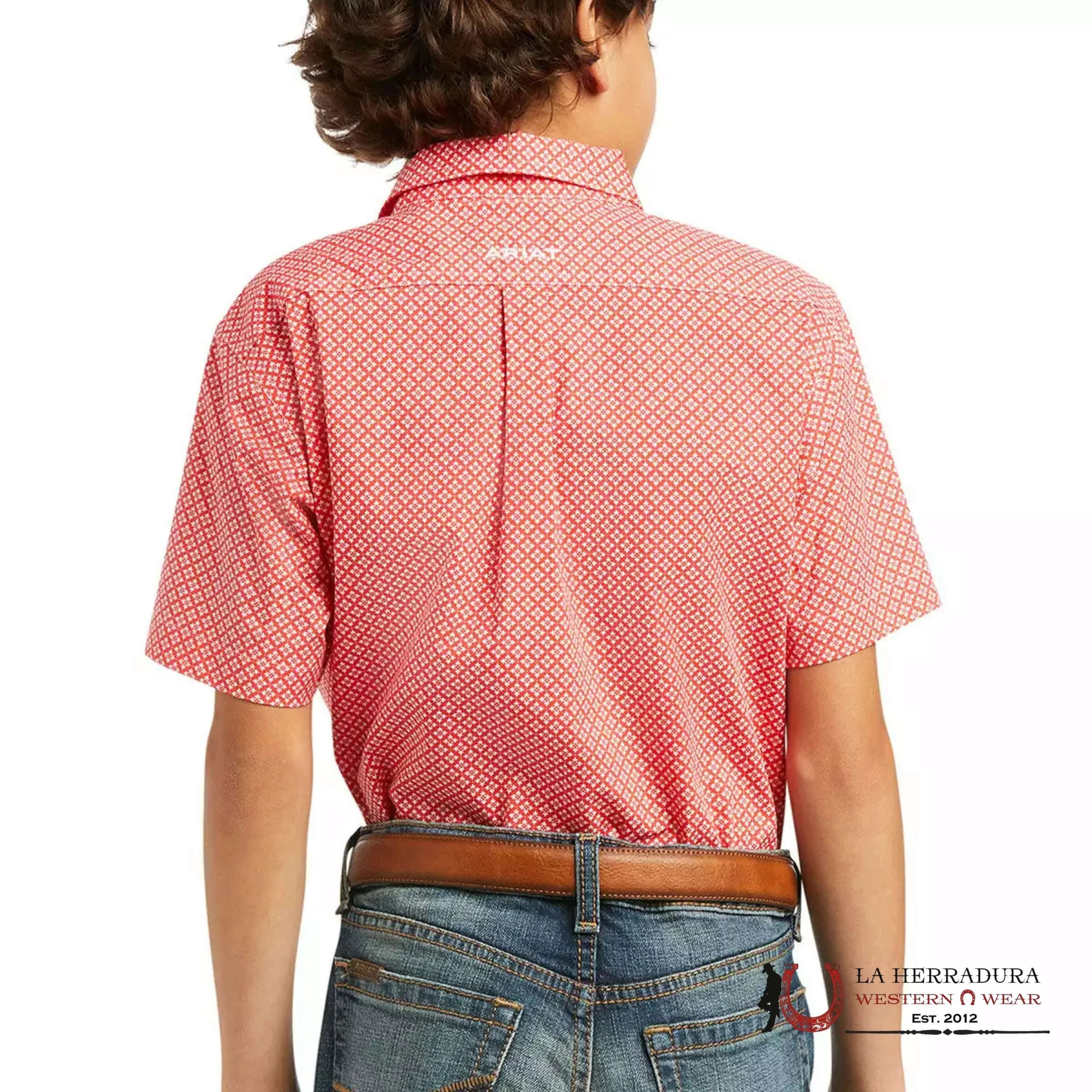 ARIAT KIDS SHIRT -BOYS POPPIES KEATON CLSSC 10039513 NIÑOS