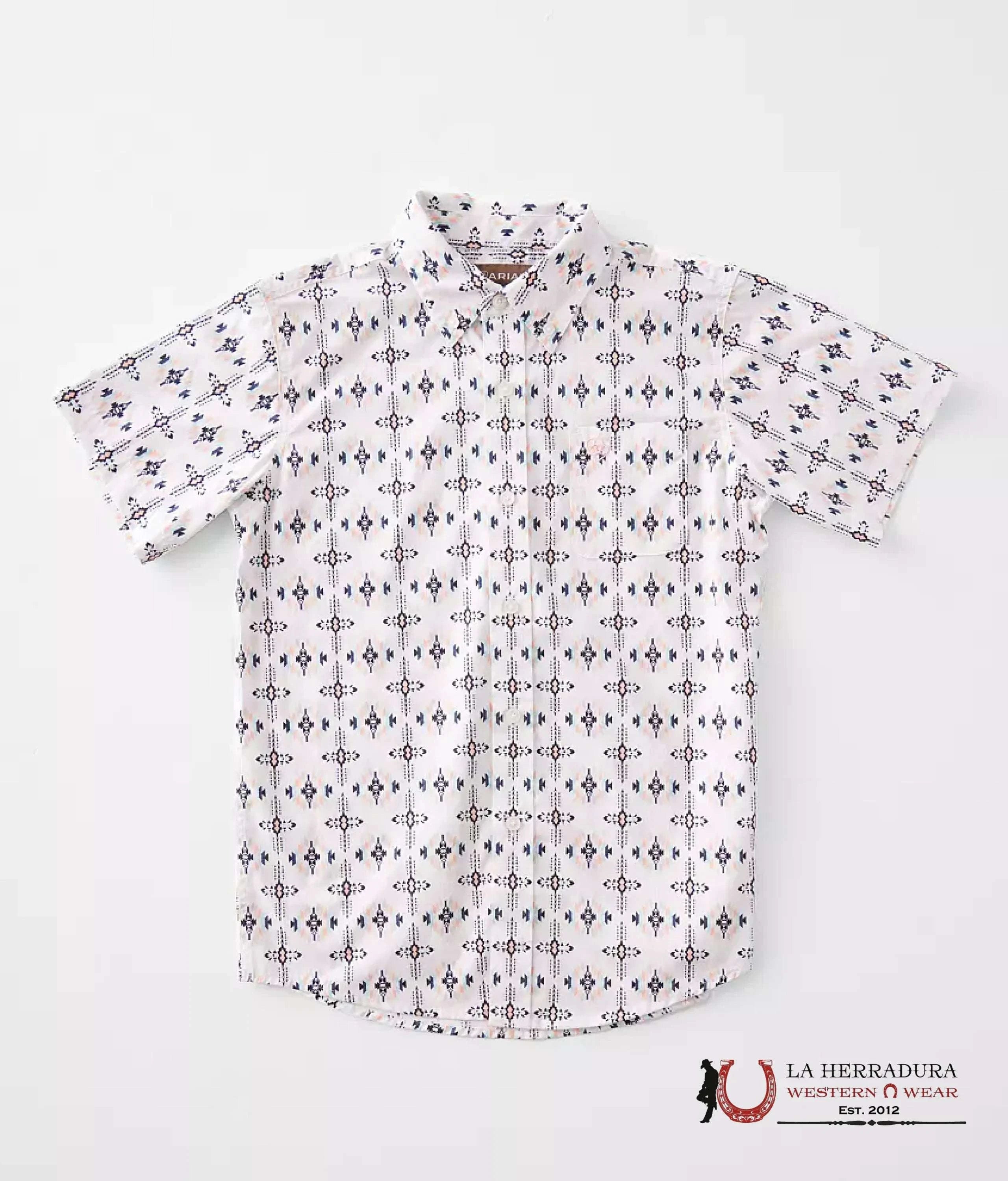 ARIAT KIDS SHIRT -BOYS WHITE OTTO CLSSC 10044926 NIÑOS