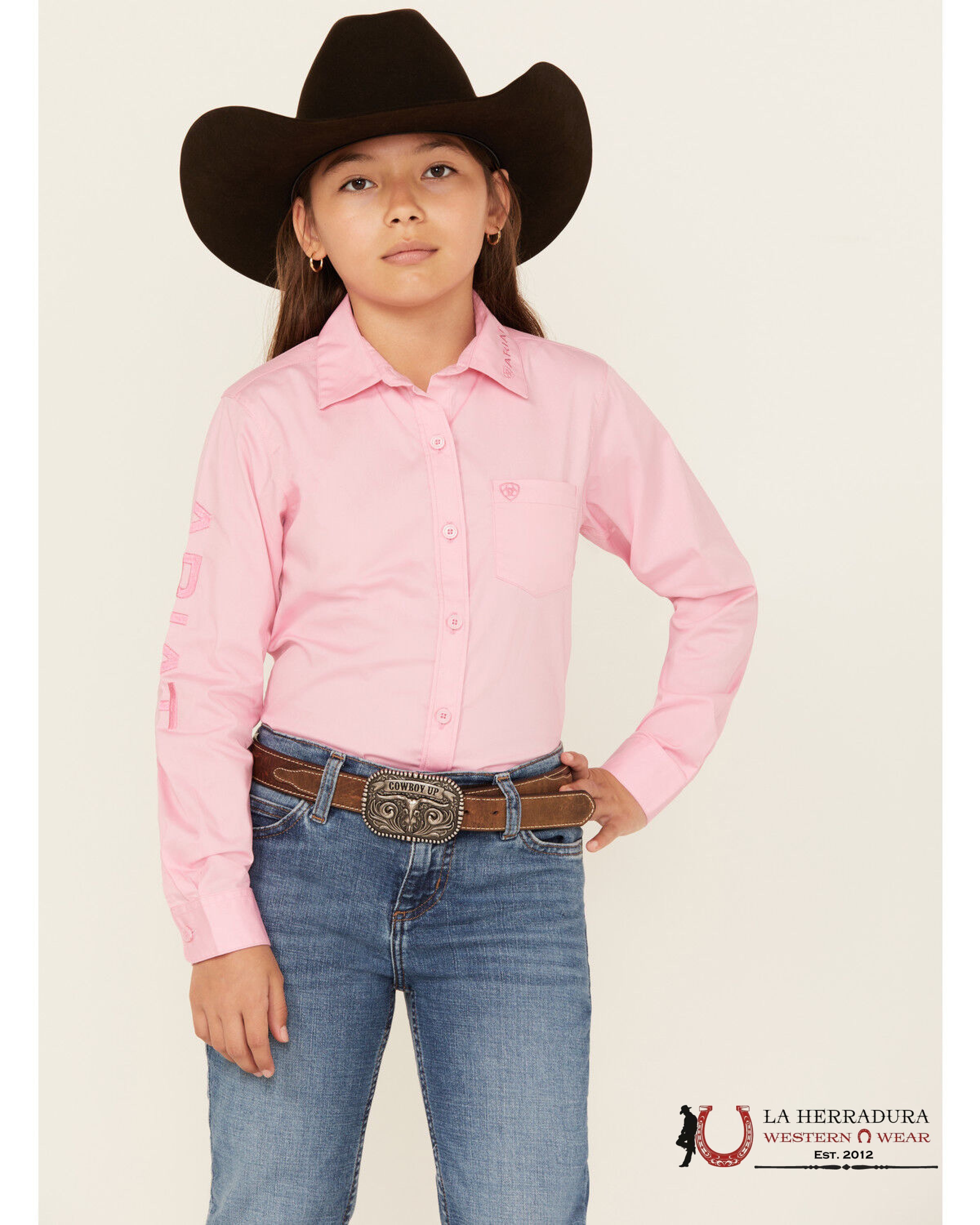 ARIAT KIDS SHIRT -GIRLS PRISM PINK TEAM KIRBY 10053943 NIÑOS
