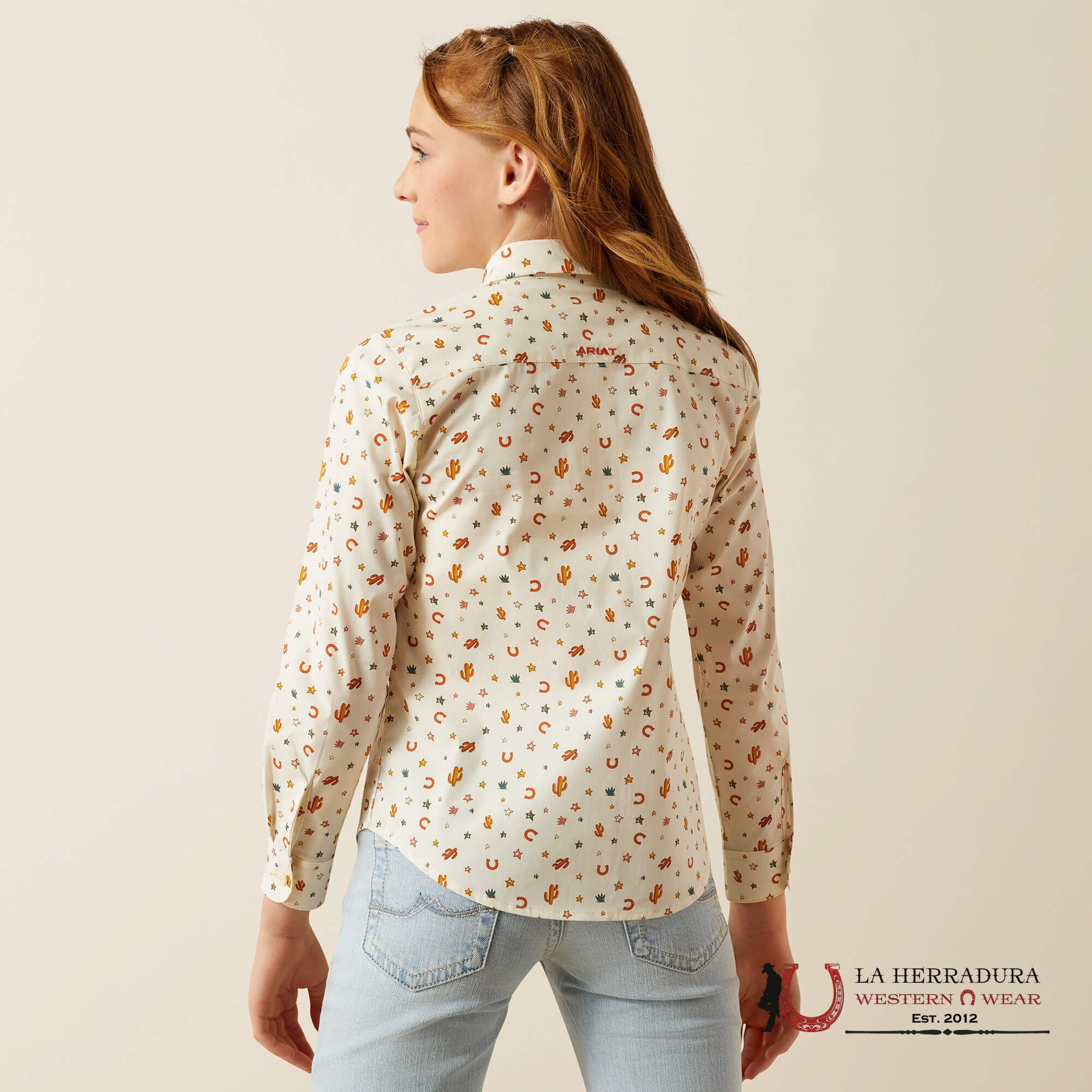 ARIAT KIDS SHIRT -GIRLS SIENNA ALLOVER TEAM KIRBY 10058851 NIÑOS