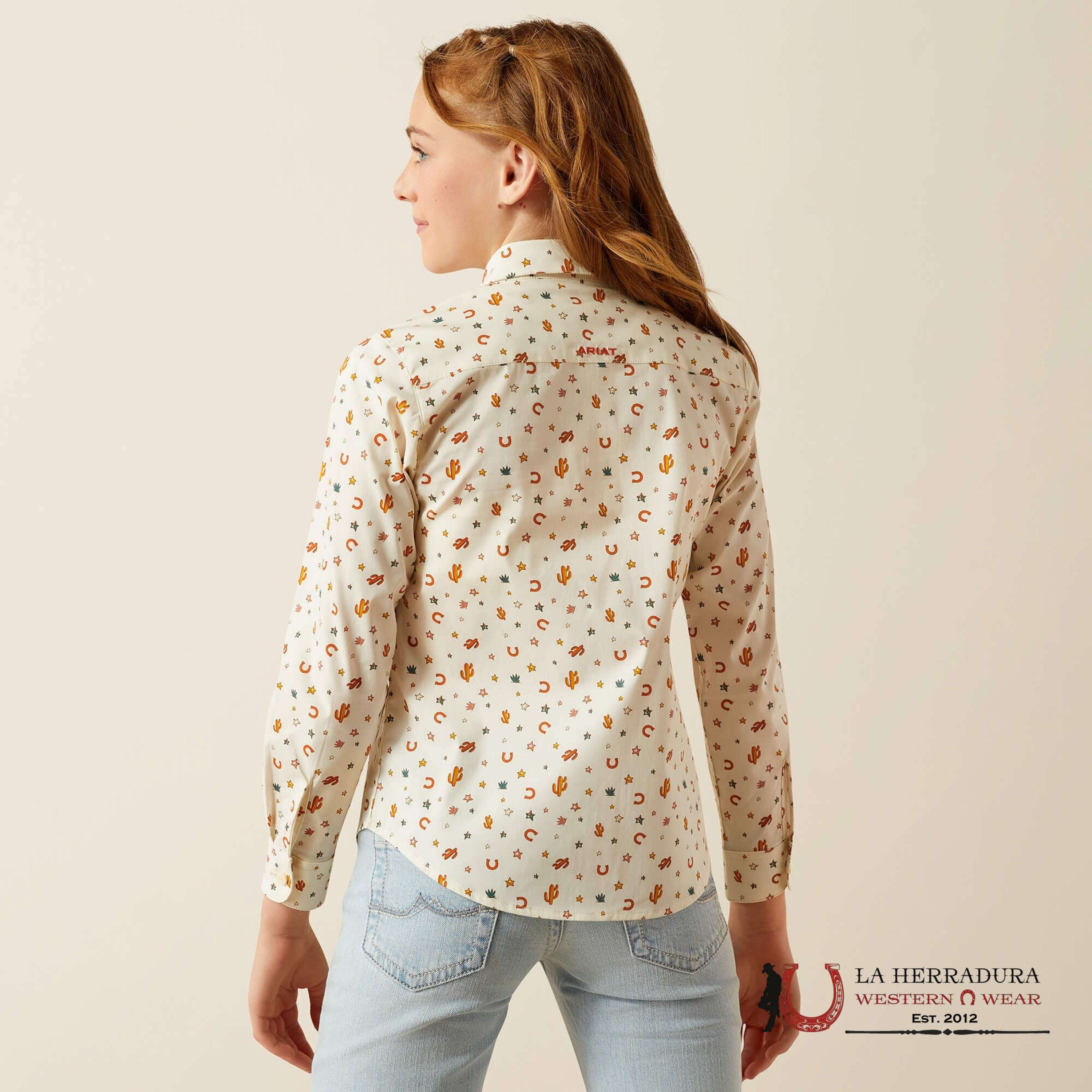 ARIAT KIDS SHIRT -GIRLS SIENNA ALLOVER TEAM KIRBY 10058851 NIÑOS