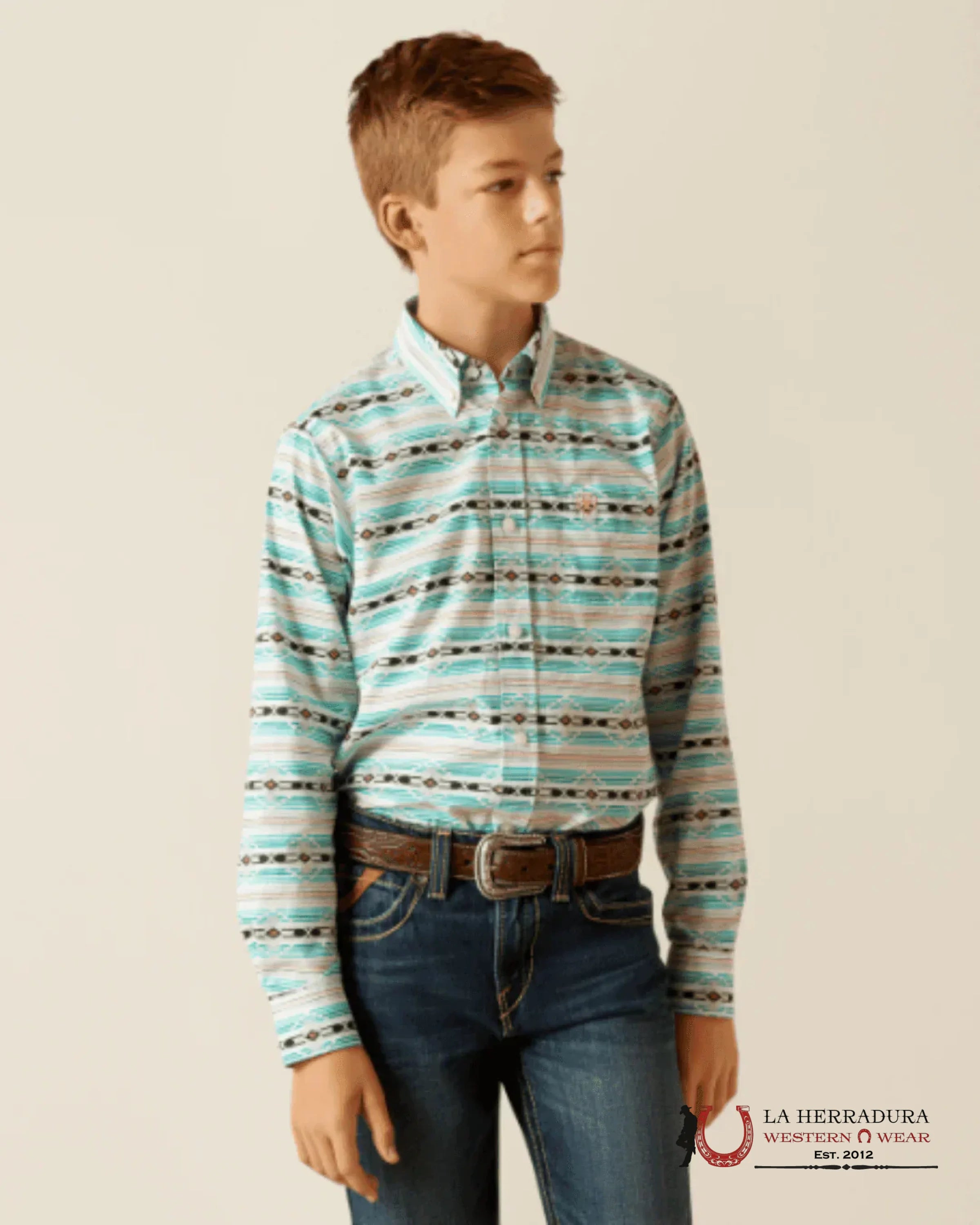 ARIAT KIDS SHIRT -ICE CREEN JEFFERSON LS 10051398 NIÑOS