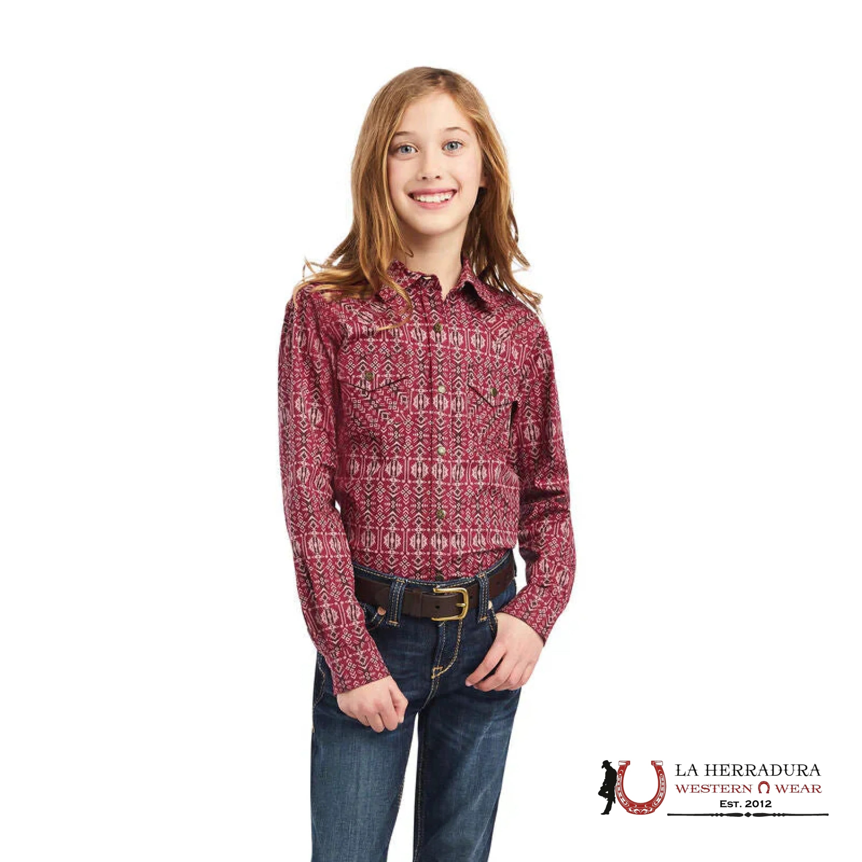 ARIAT KIDS SHIRT -Real Alma Snap Long Sleeve 10042241 NIÑAS