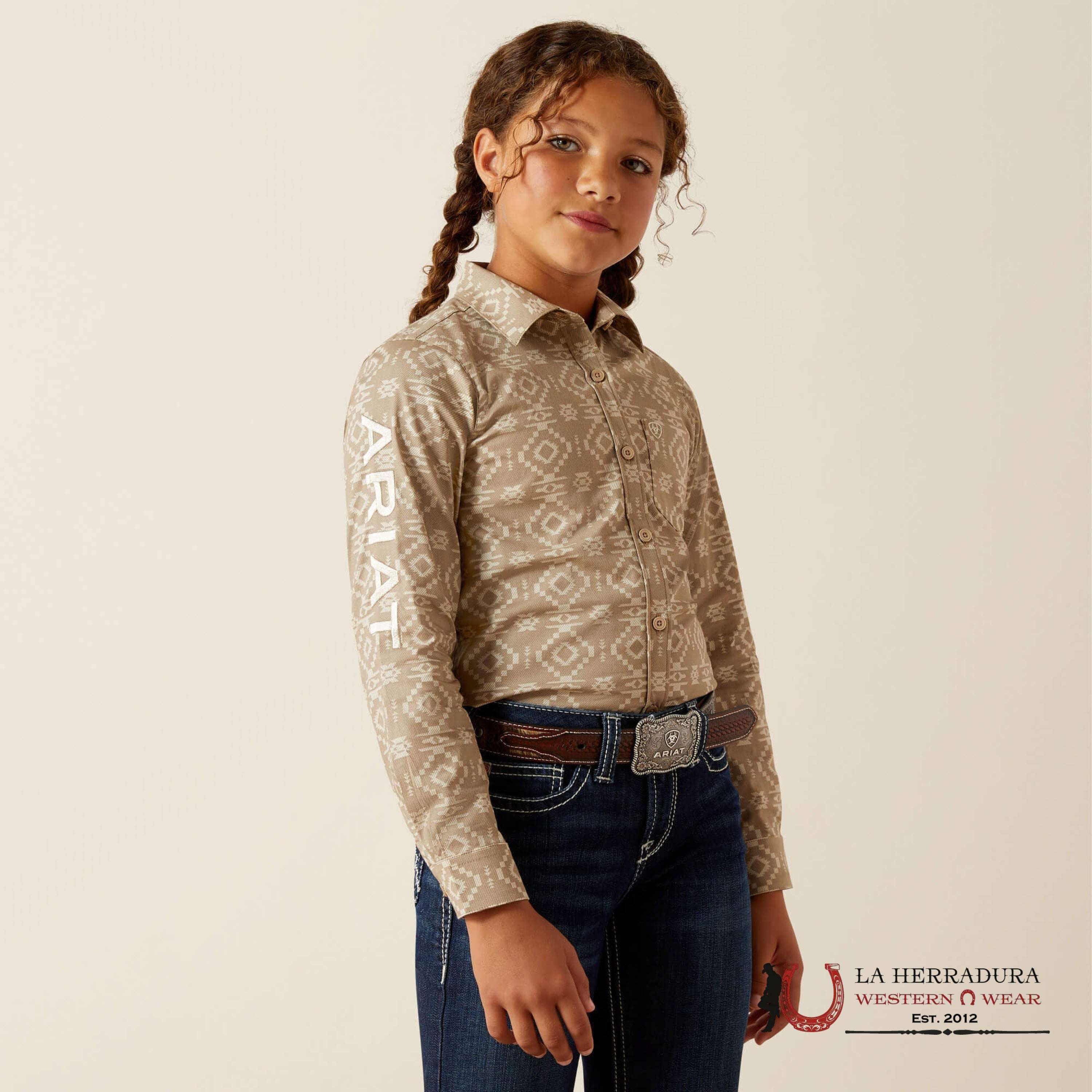 ARIAT KIDS SHIRT TEAM KIRBY LS SHRT LONG RIDGE PRINT 10062683 NIÑAS