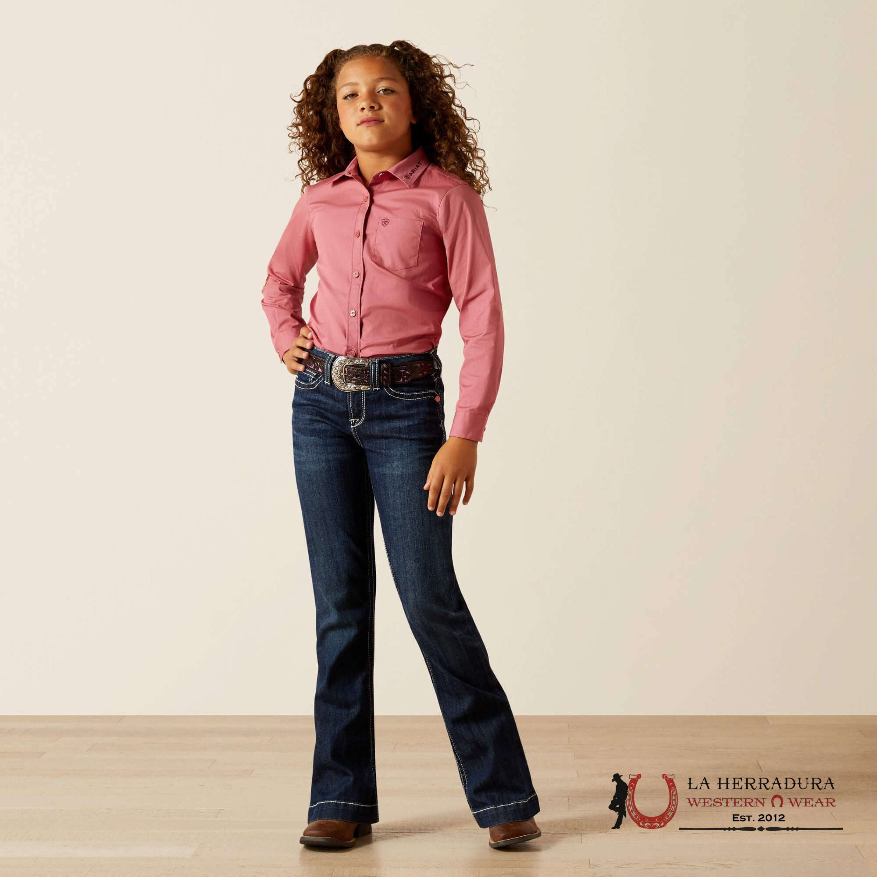 ARIAT KIDS SHIRT TEAM KIRBY LS SHRT MAUVEWOOD 10062682 NIÑAS