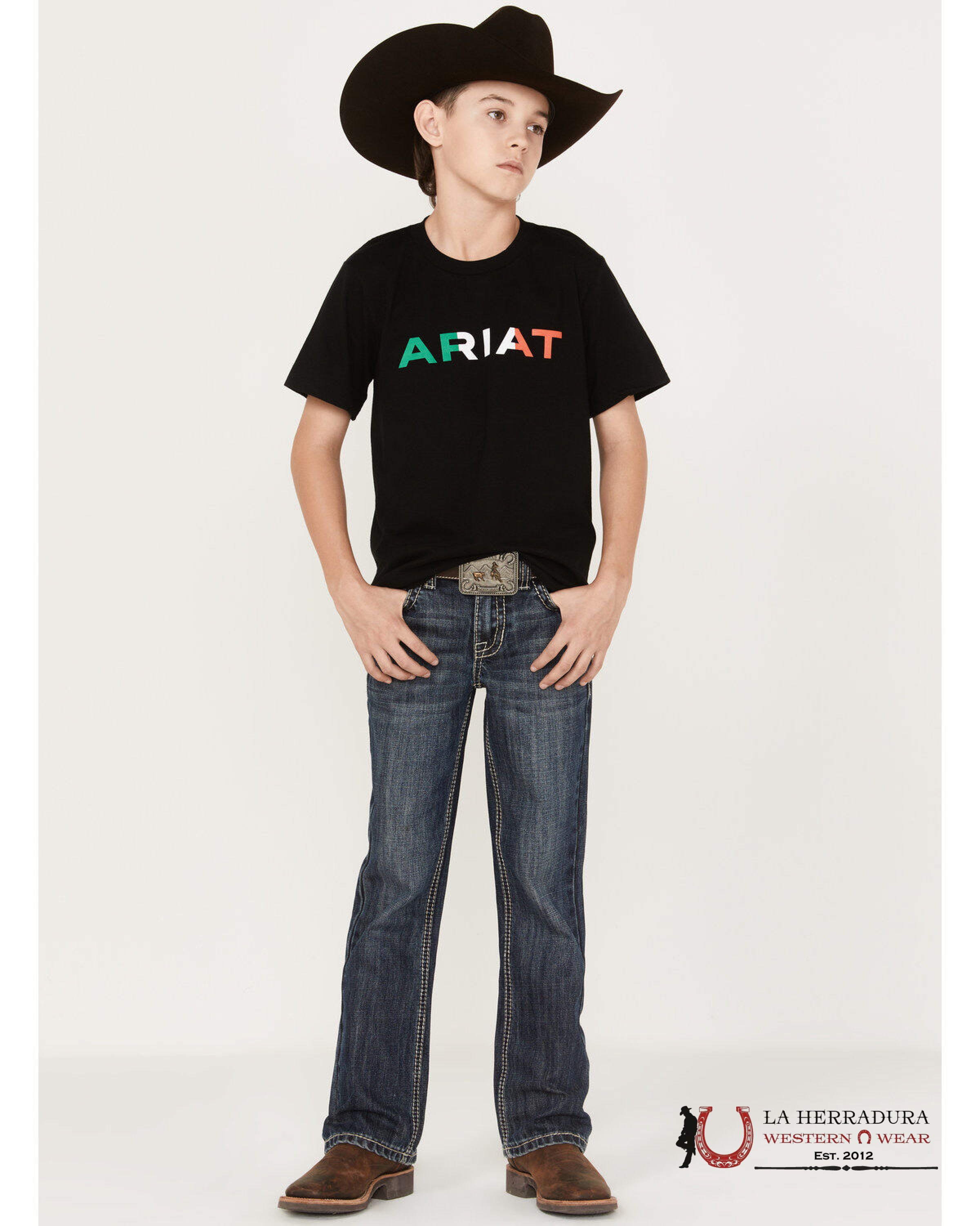 ARIAT KIDS TSHIRT -BOYS BLACK VIVA MÉXICO SS 10039939 NIÑOS