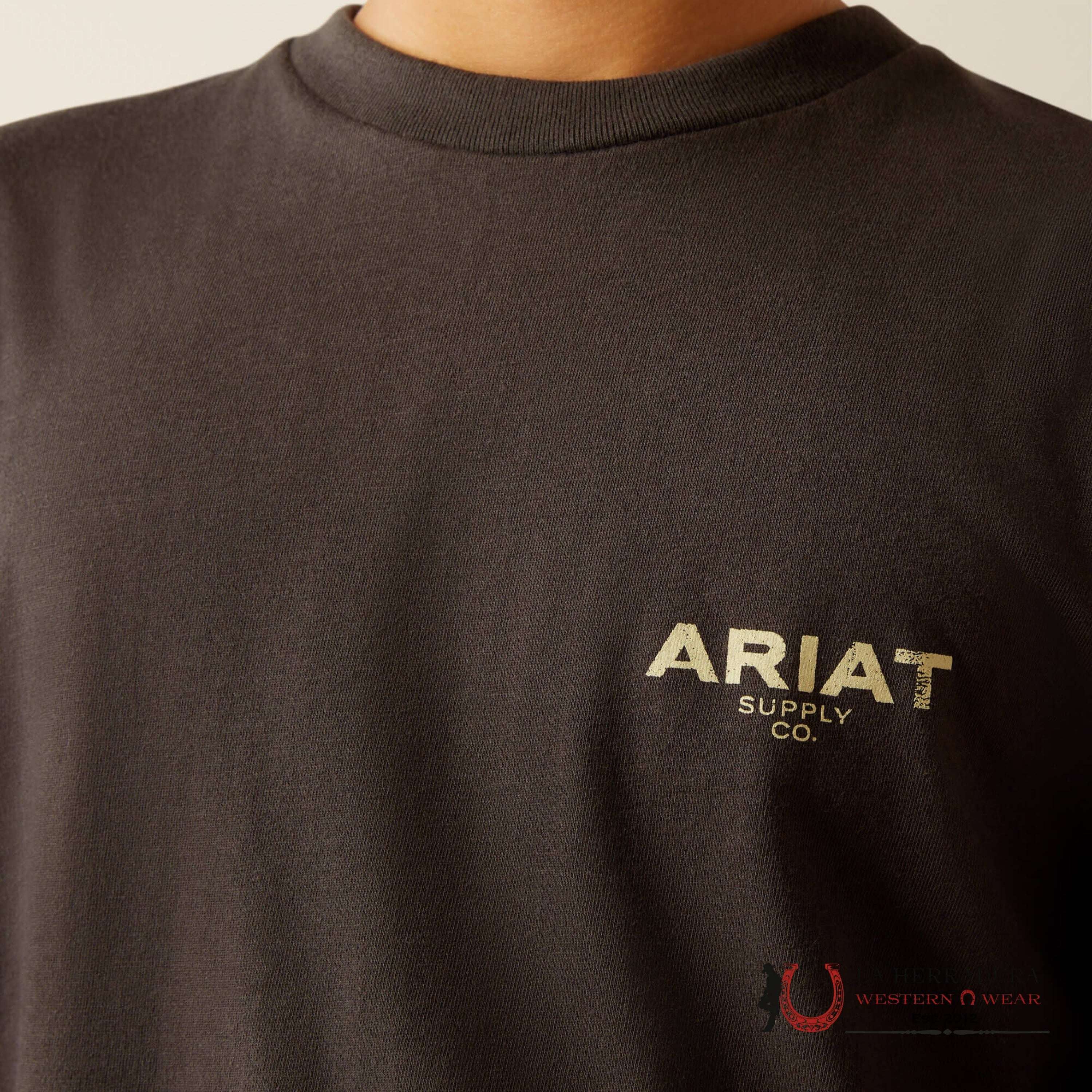 ARIAT KIDS TSHIRT -BOYS VINTAGE BLACK EXPLORE CIRCLE 10060400 NIÑOS