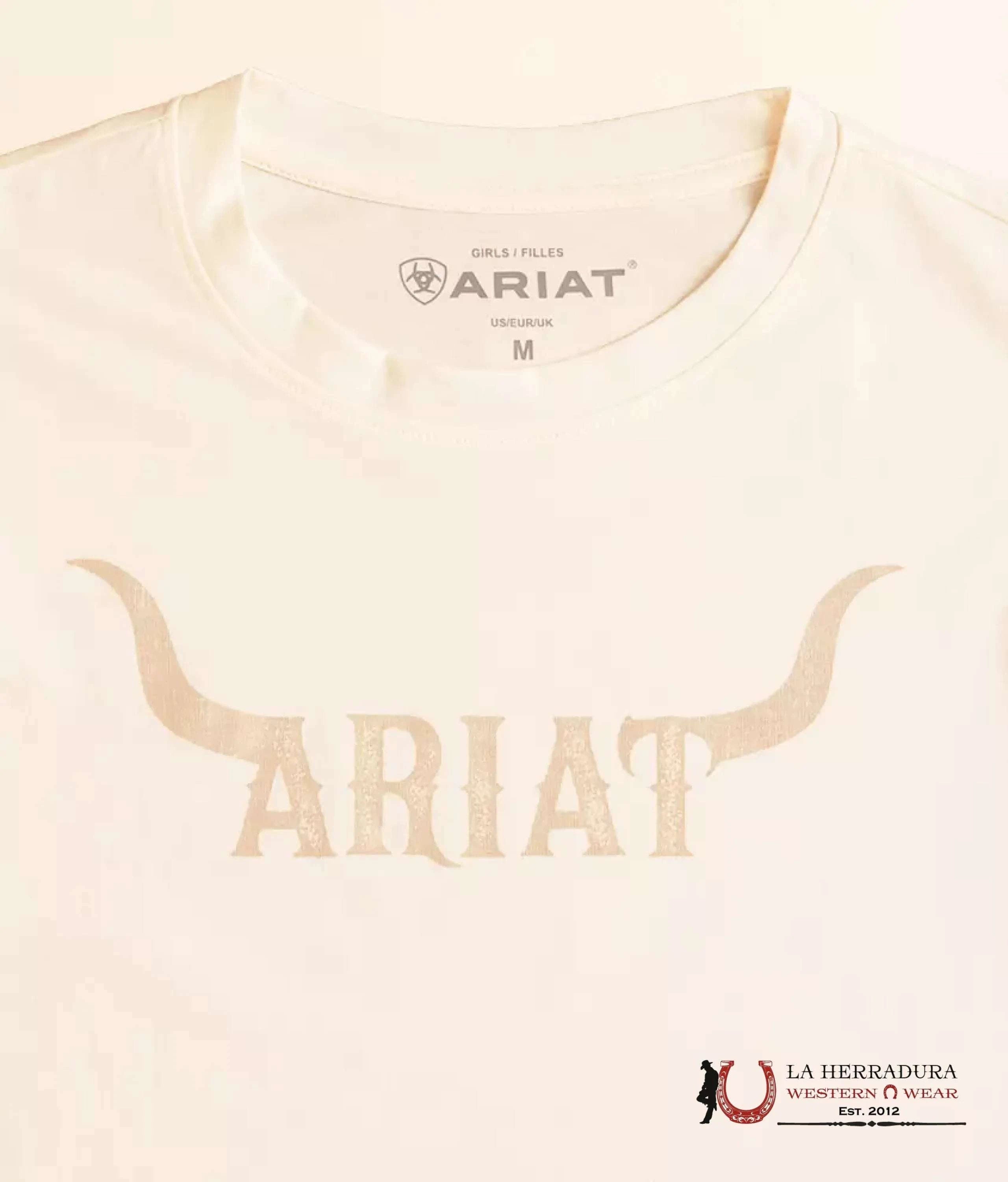 ARIAT KIDS TSHIRT -GIRLS COCONUT MILK WILD HAT 10051420 NIÑOS