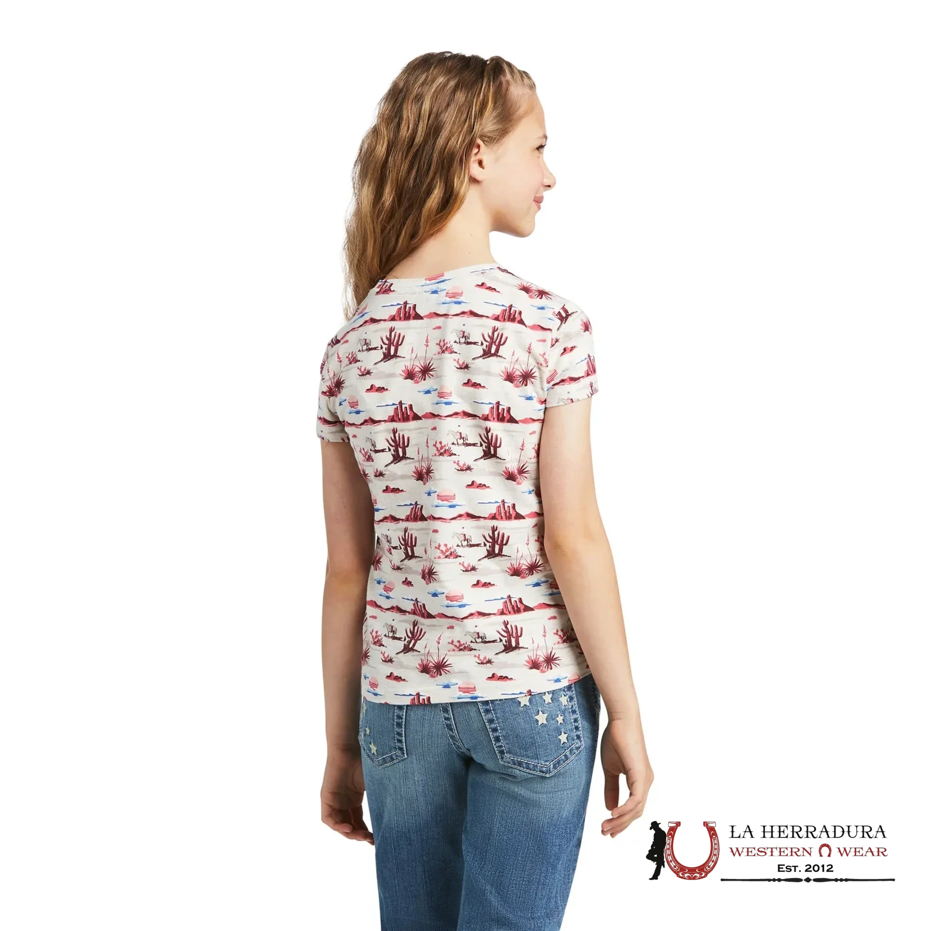 ARIAT KIDS TSHIRT -GIRLS MULTICOLOR SHIELD 10039503 NIÑAS