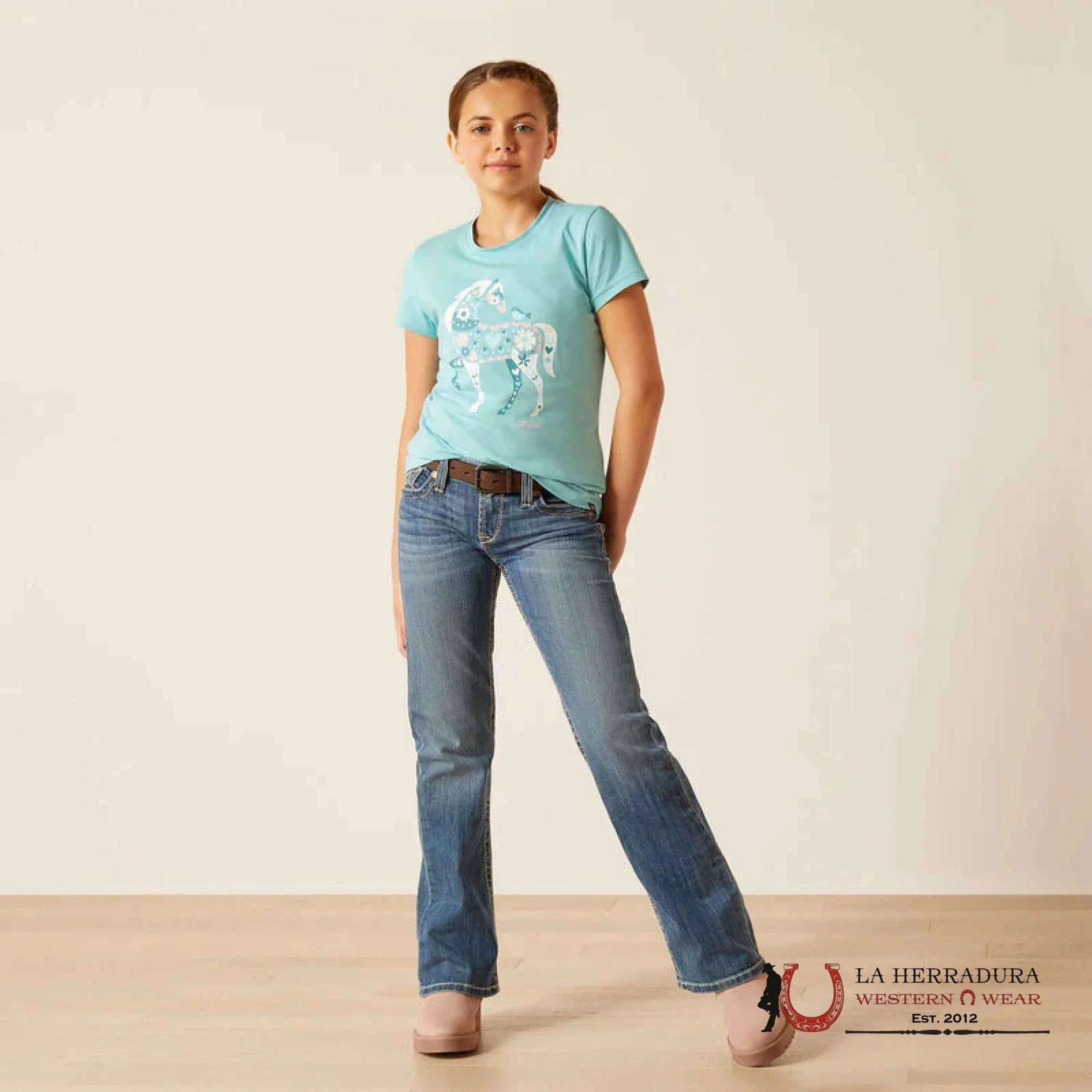 ARIAT KIDS TSHIRT -LITTLE FRIEND MARINE BLUE 10048557 NIÑOS