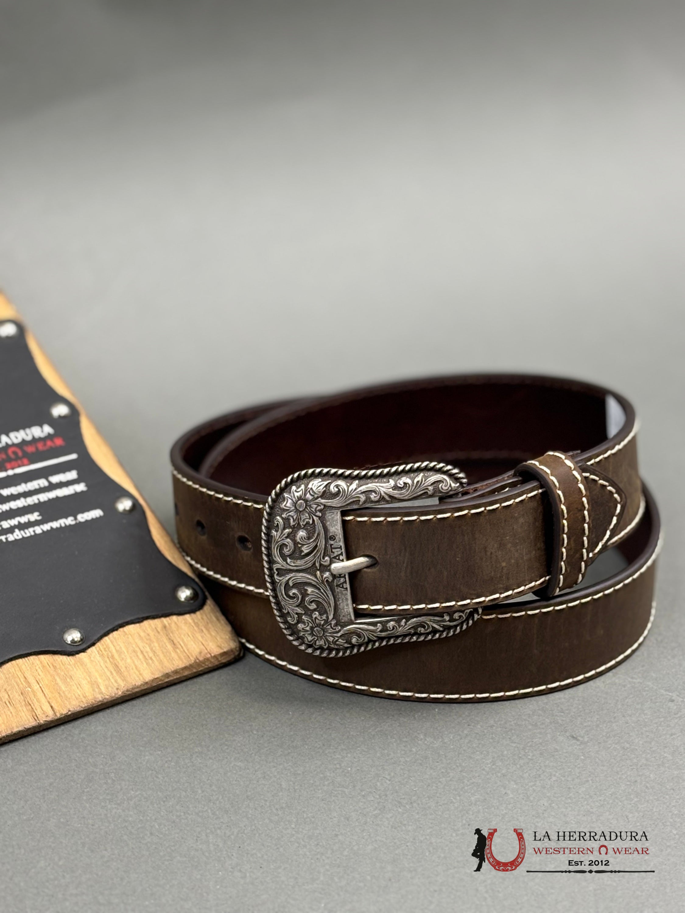 Ariat Ladies Brown Belt With Removable Buckle Cinturones Mujeres