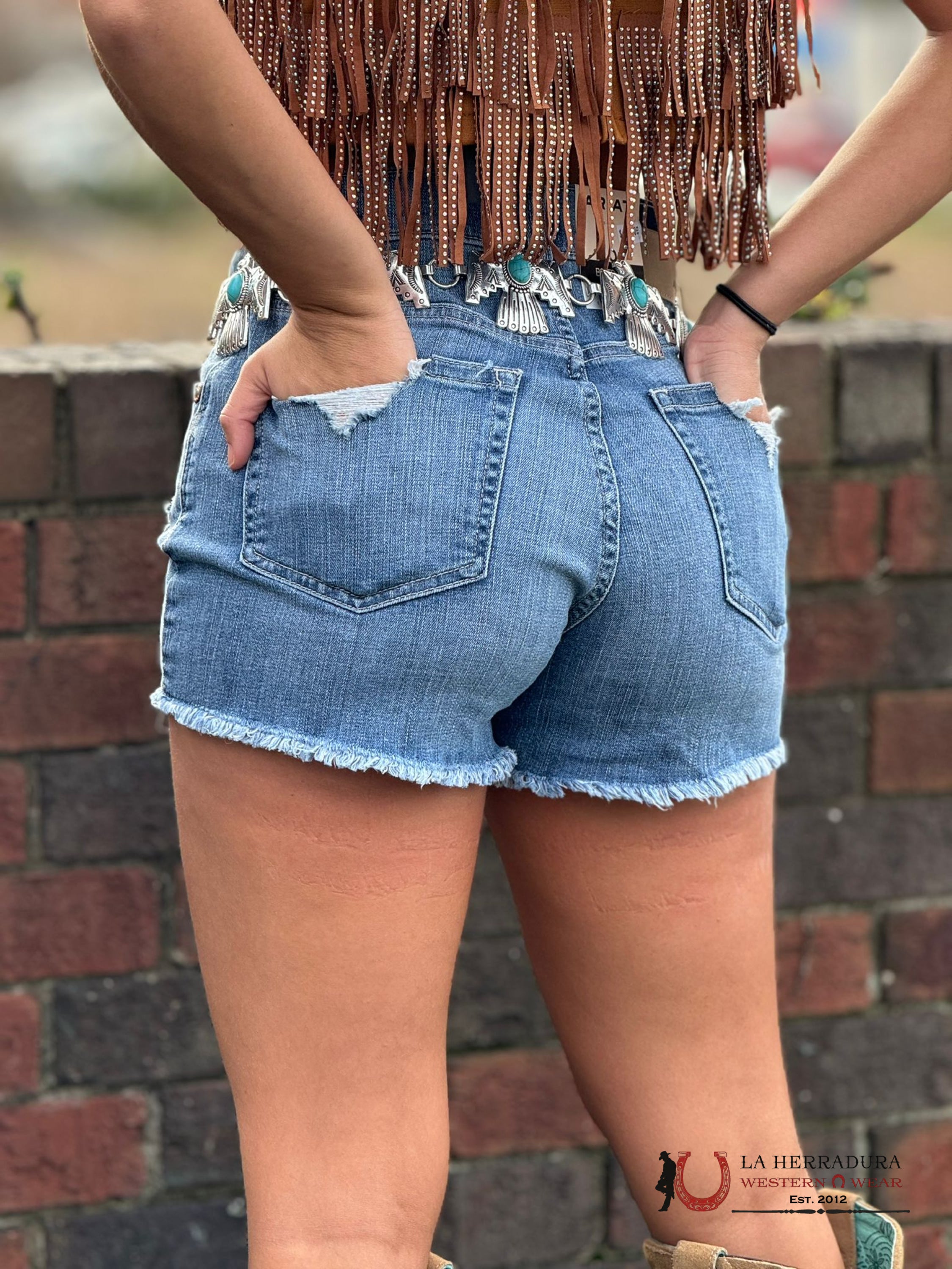 Ariat Light Wash Bombshell Boyfriend Shorts Ropa Mujeres