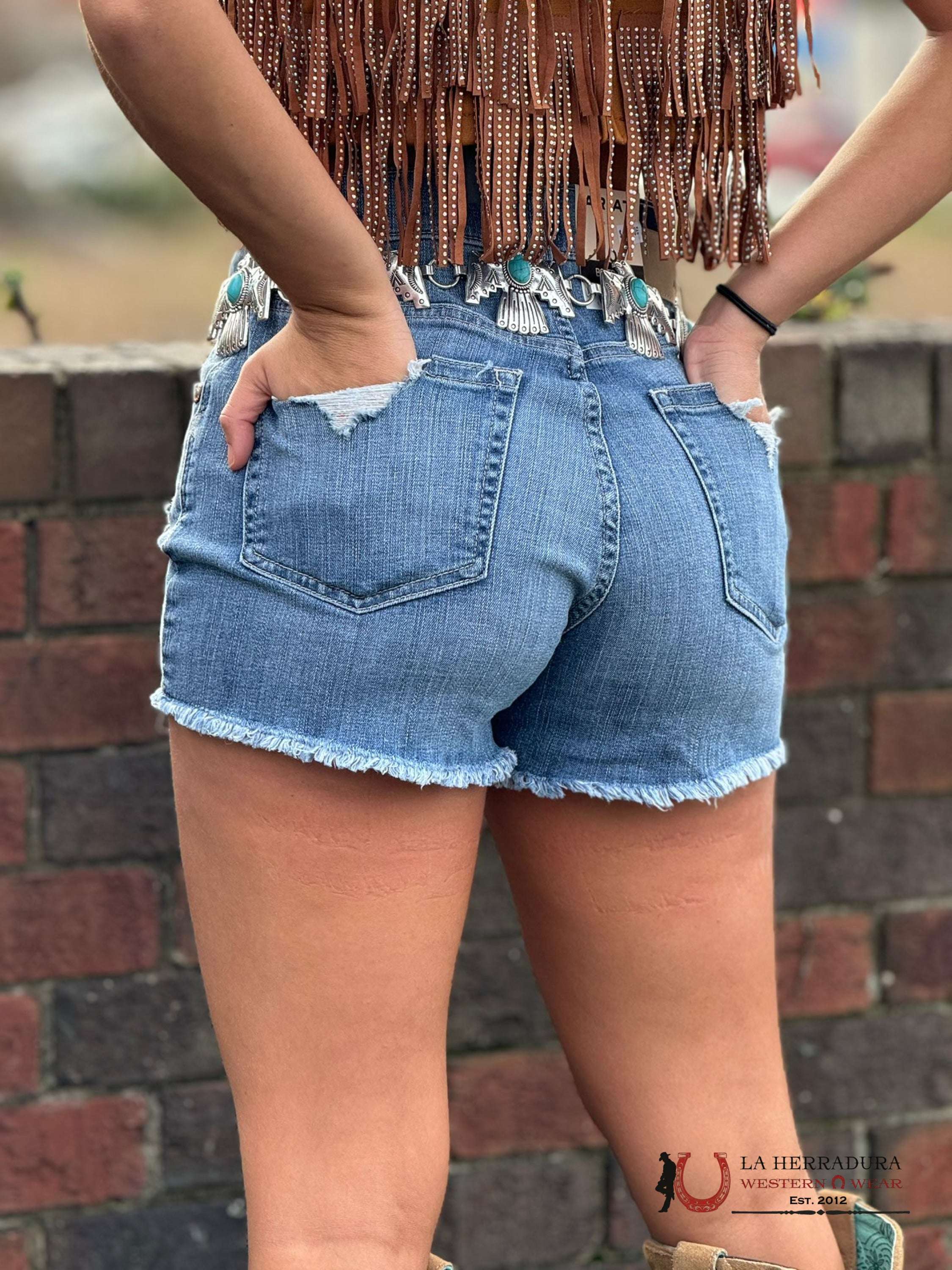 Ariat Light Wash Bombshell Boyfriend Shorts Ropa Mujeres