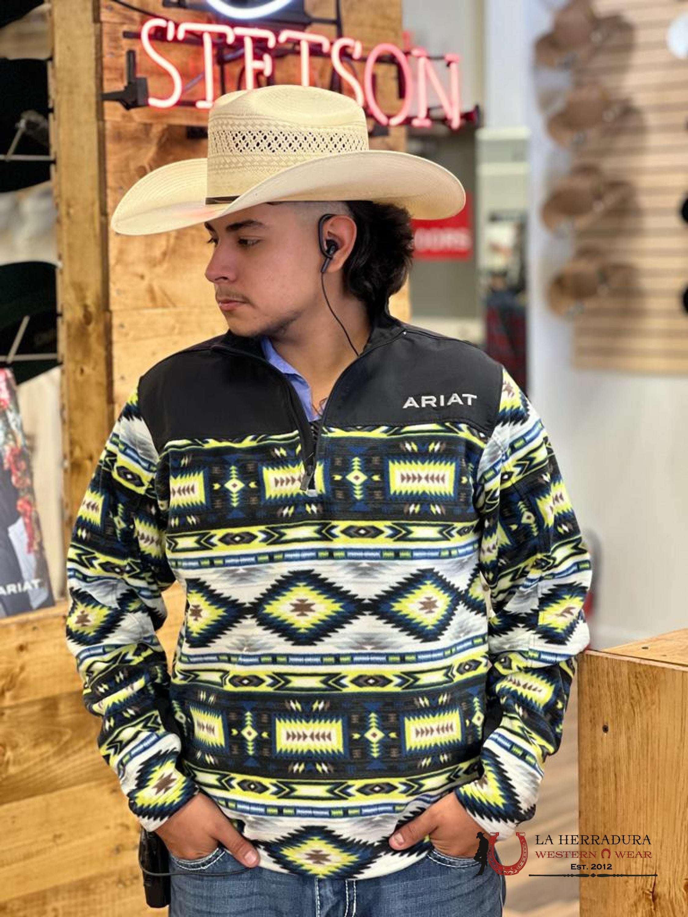 Ariat Lime Chaser Southwest Pull Over Basis Ropa Hombres