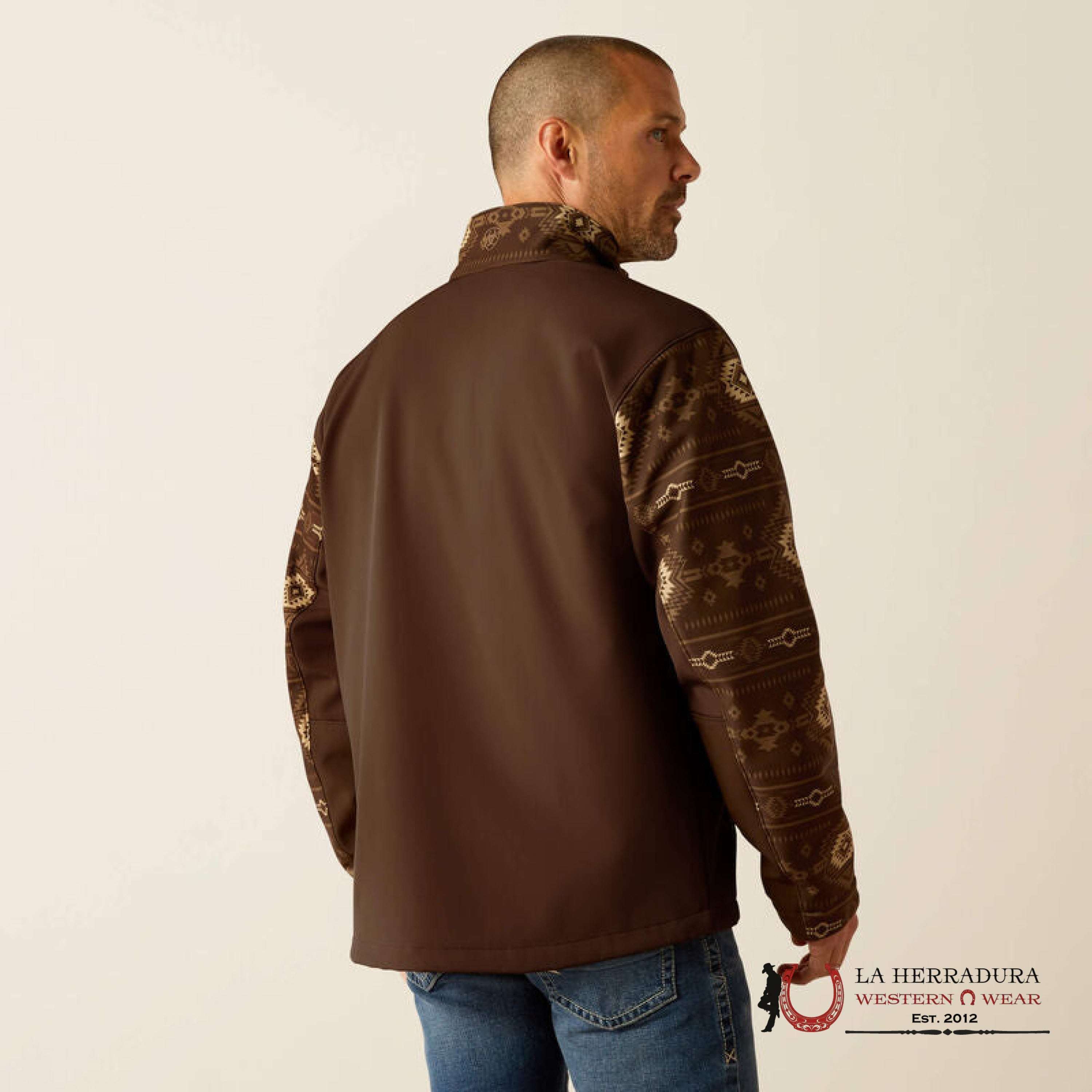 Ariat Logan Softshell Jacket Banyan Bark Southwest Print - 5416 Ropa Hombres