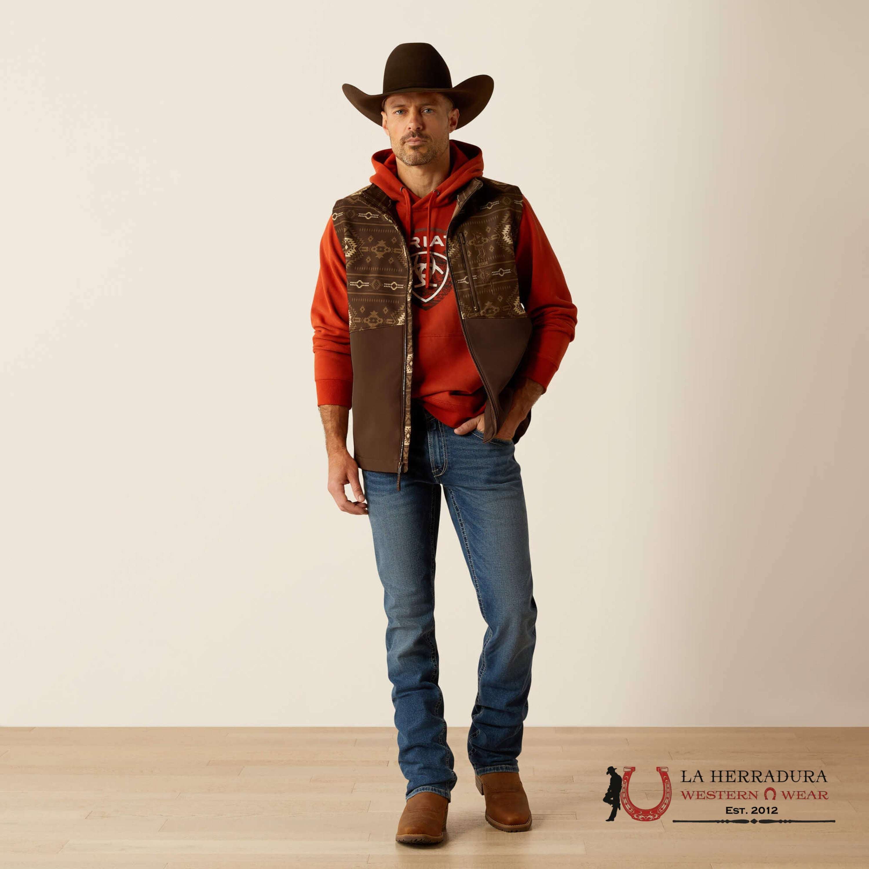 Ariat Logan Softshell Vest Banyan Bark Southwest - 5415 Ropa Hombres