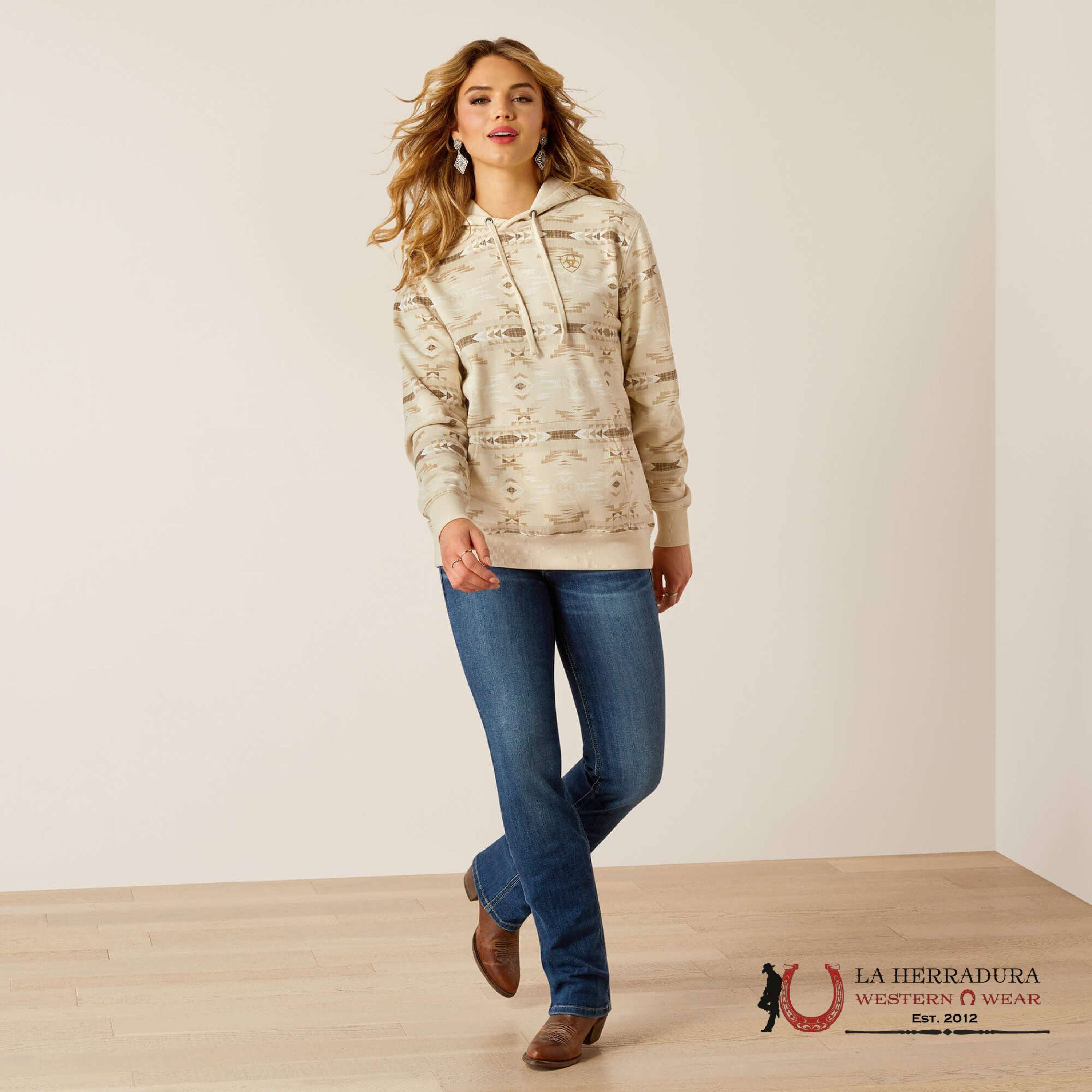 Ariat Logo 2.0 Hood Sandstone Southwest Print - 5021 Ropa Mujeres