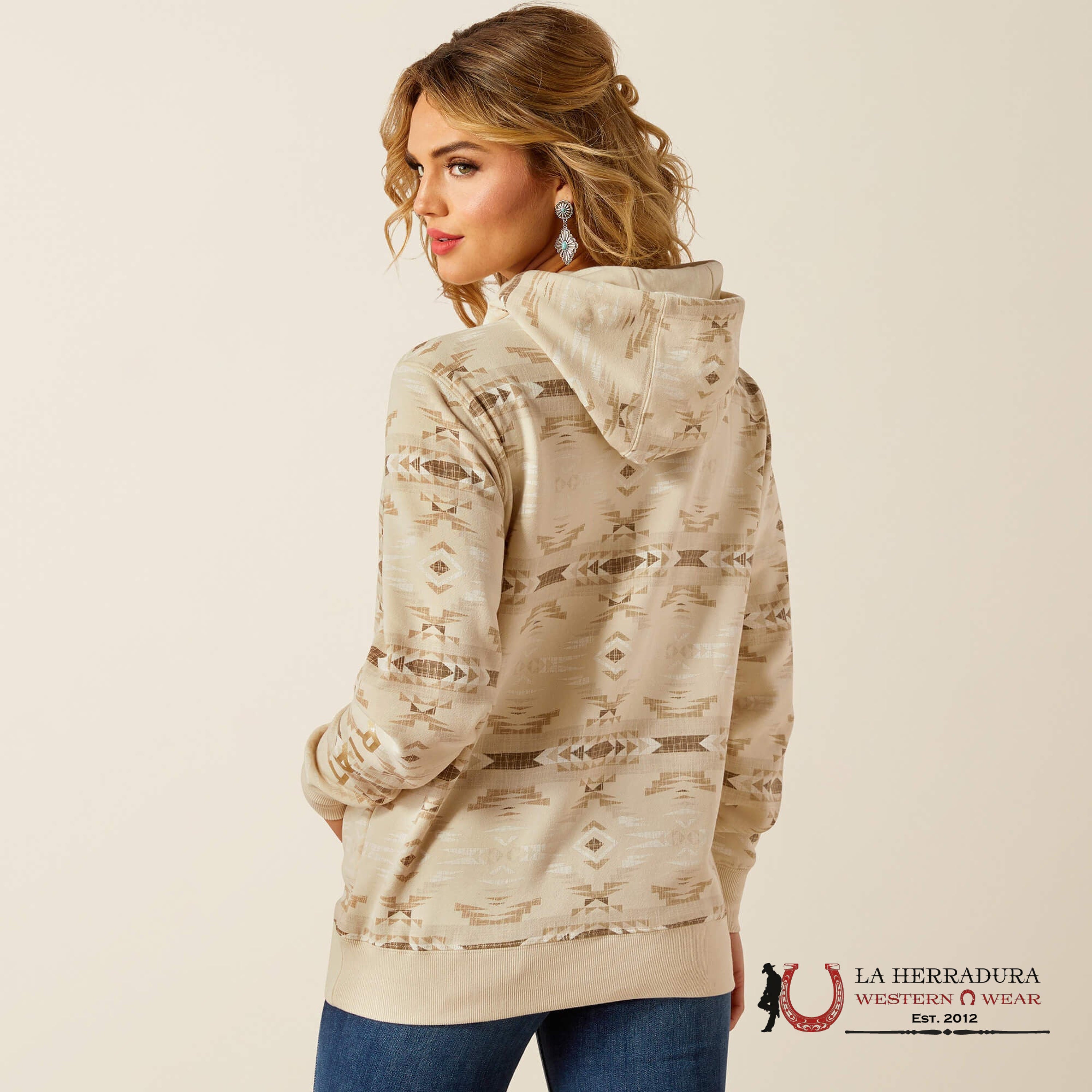 Ariat Logo 2.0 Hood Sandstone Southwest Print - 5021 Ropa Mujeres