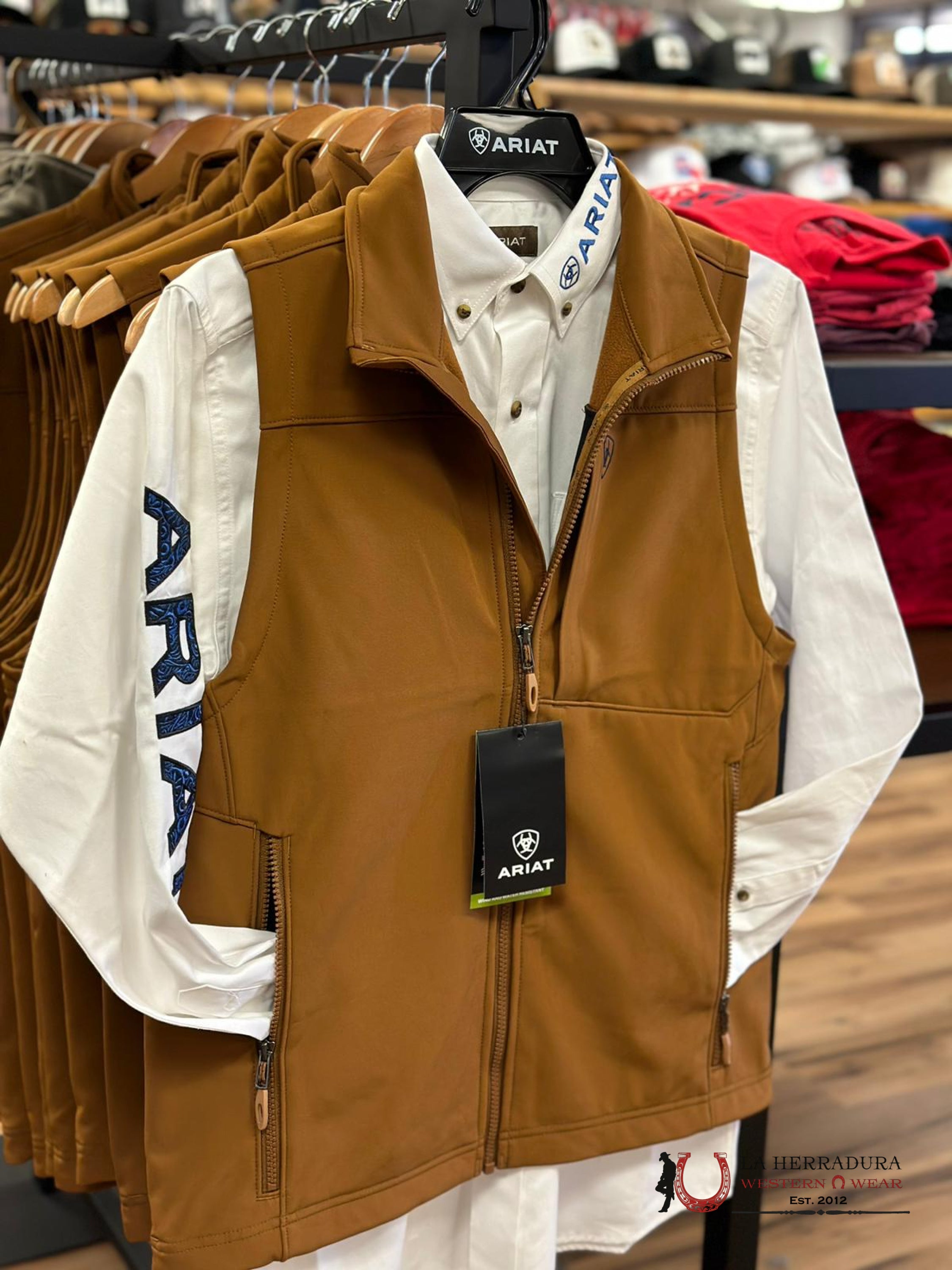 Ariat Logo 2.0 Softshell Vest Chestnut Ropa Hombres