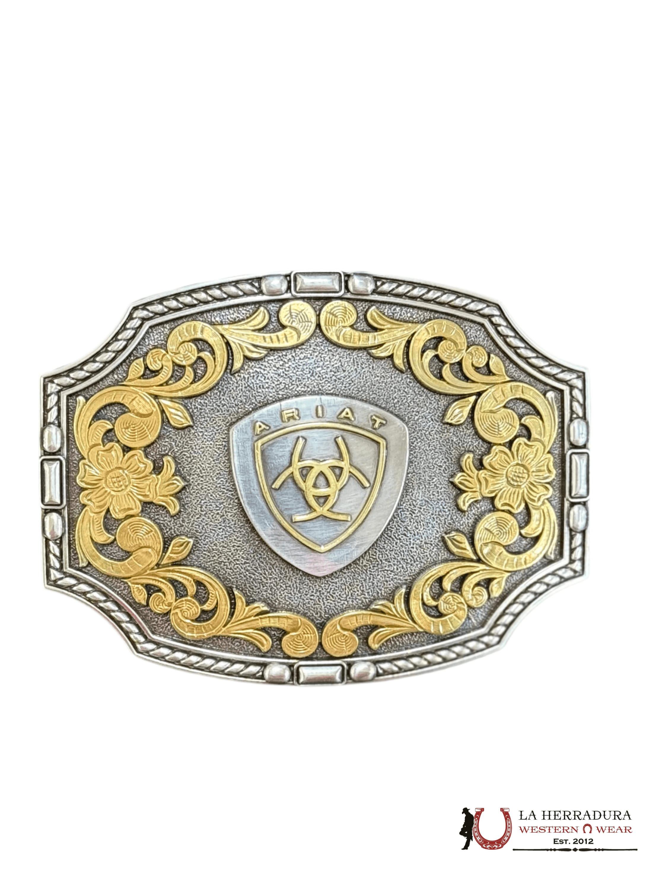 ARIAT LOGO GOLD DETAILS SQUARE BUCKLE A37023 ACCESORIOS