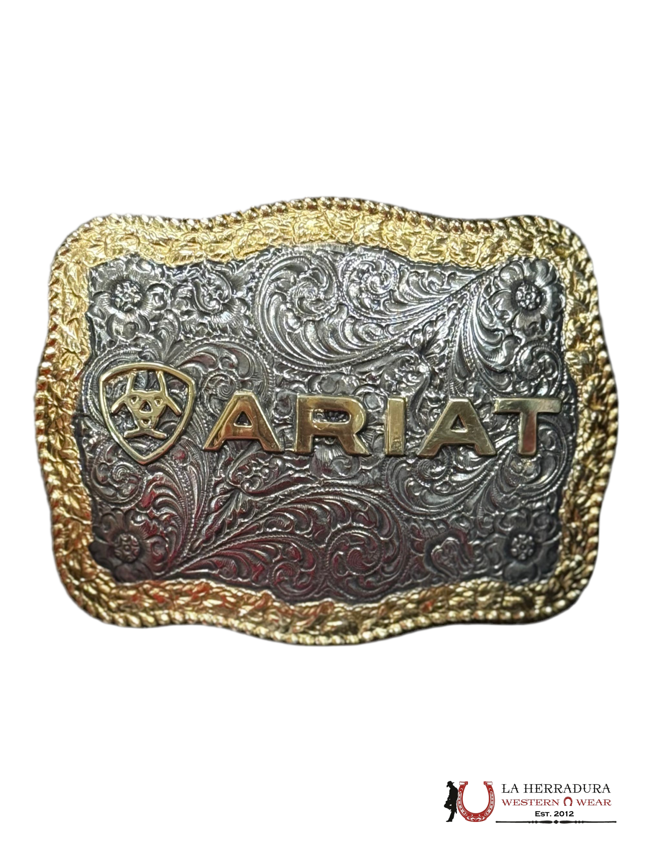 ARIAT LOGO WITH GOLD DETAILS SQUARE BUCKLE A37014 ACCESORIOS