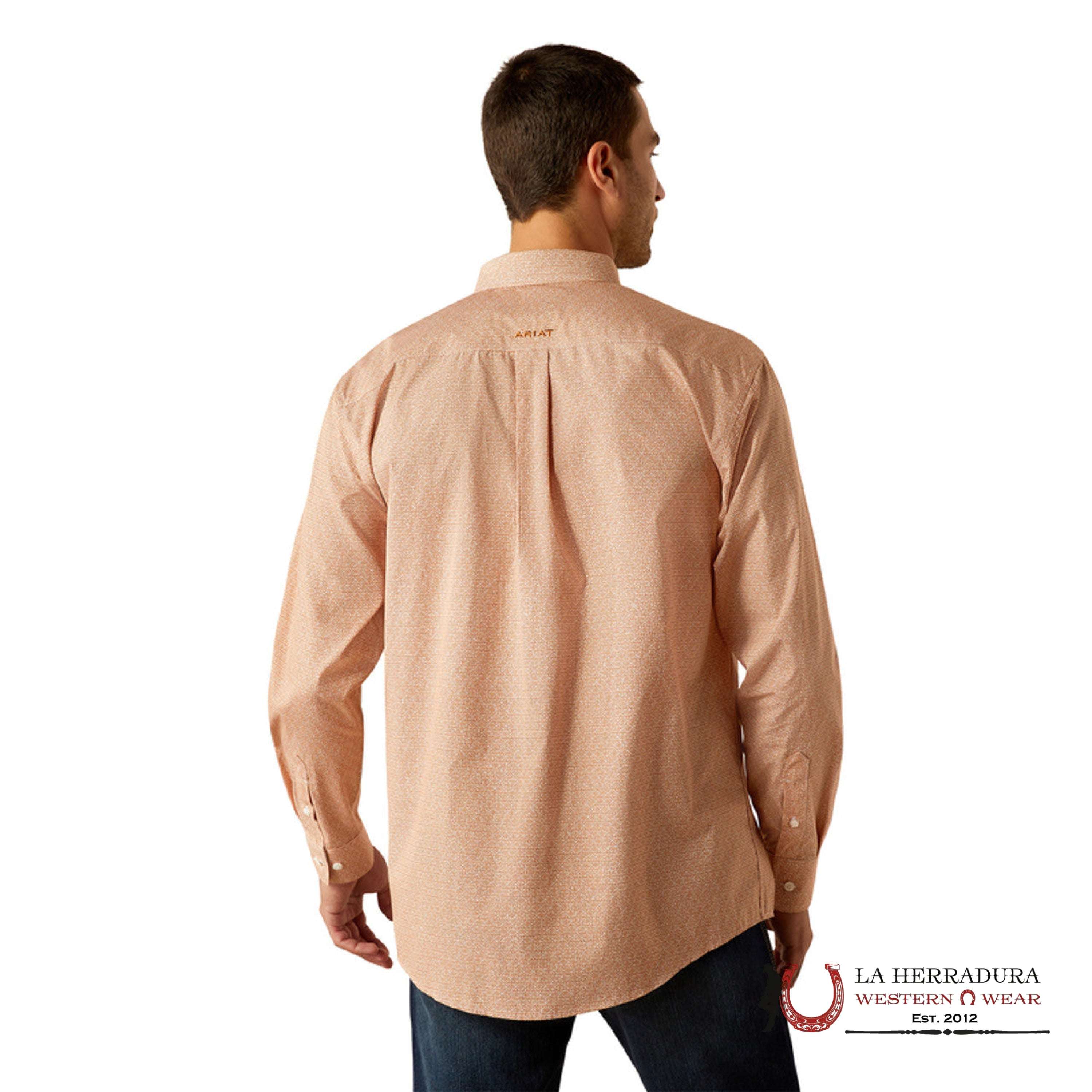 Ariat Long Sleeve Shirt Wf Brysen Orange - 4661 Ropa Hombres