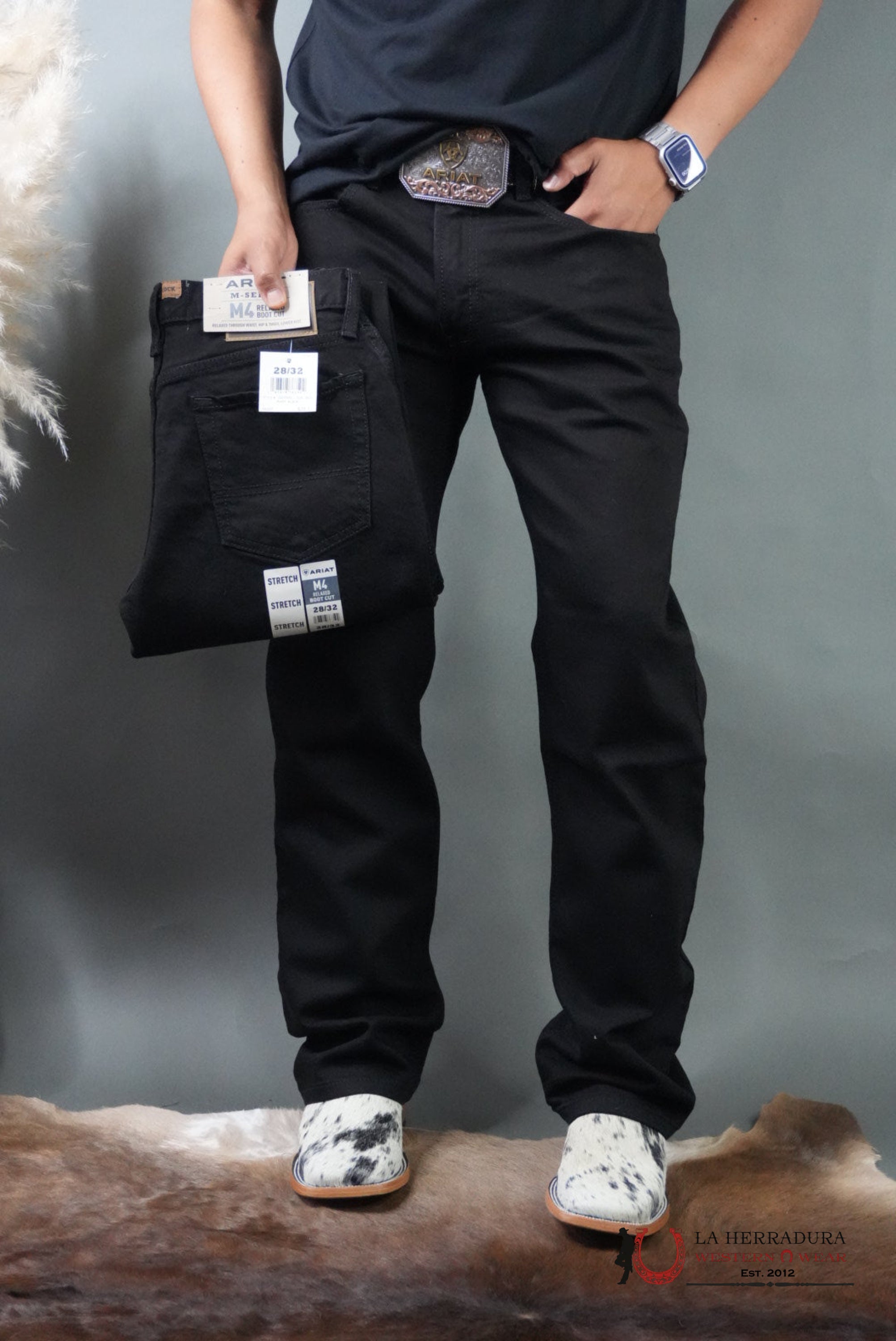 Ariat M4 Men’s Relaxed Bootcut Black Jeans - 0592 ARIAT JEANS