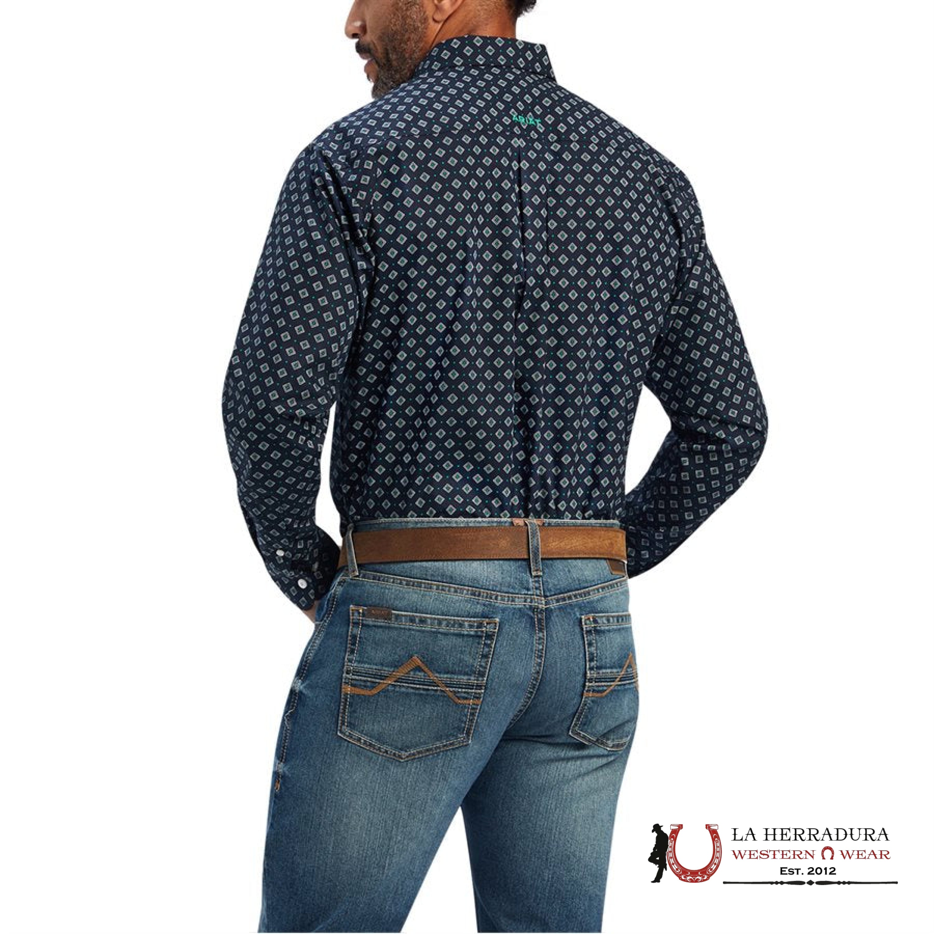 ARIAT MEN BECKHAM CLSSC LS SHRT DARK SAPPHIRE 1823 ROPA HOMBRES