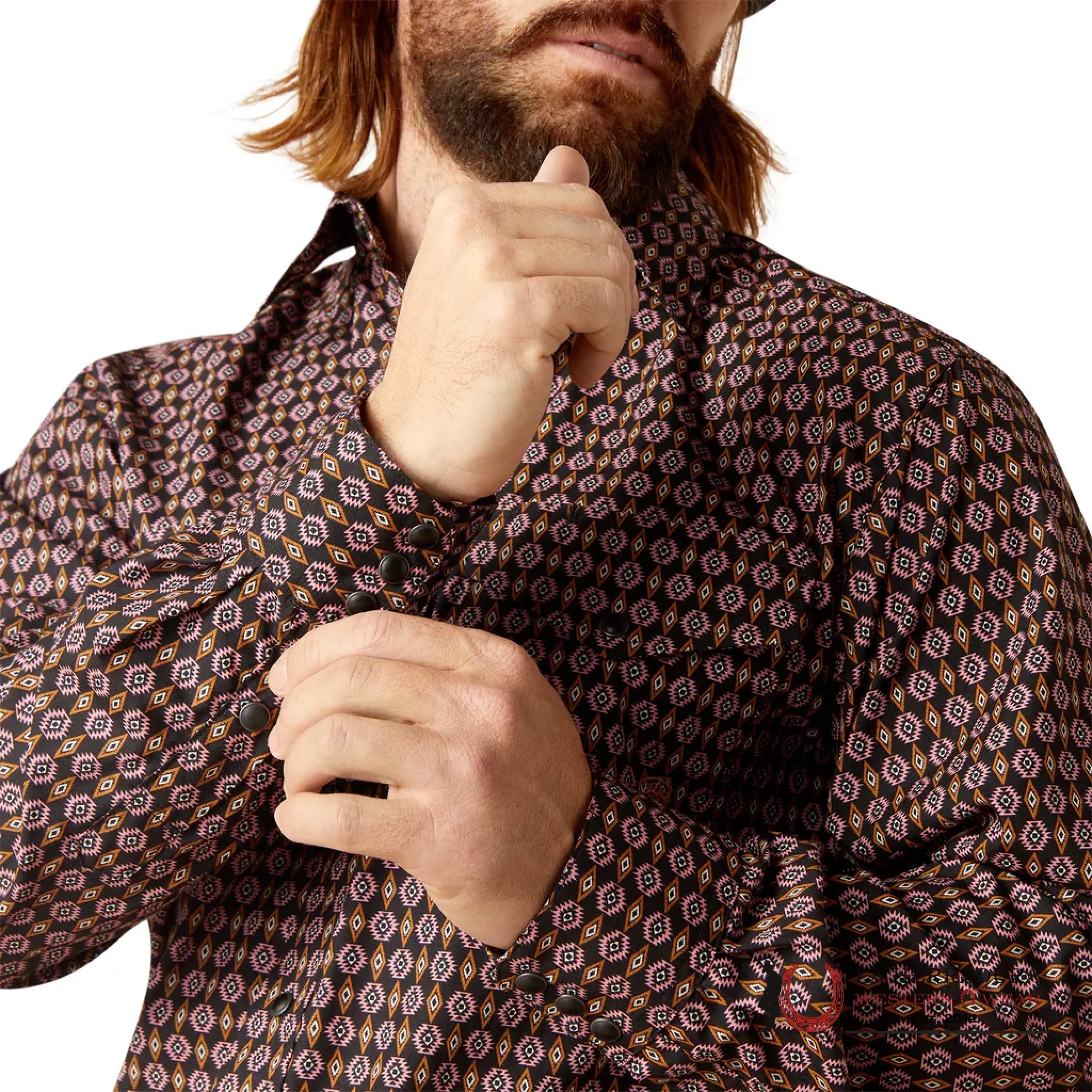 ARIAT MEN EREN SNP LS SHRT BLACK 7190 ROPA HOMBRES