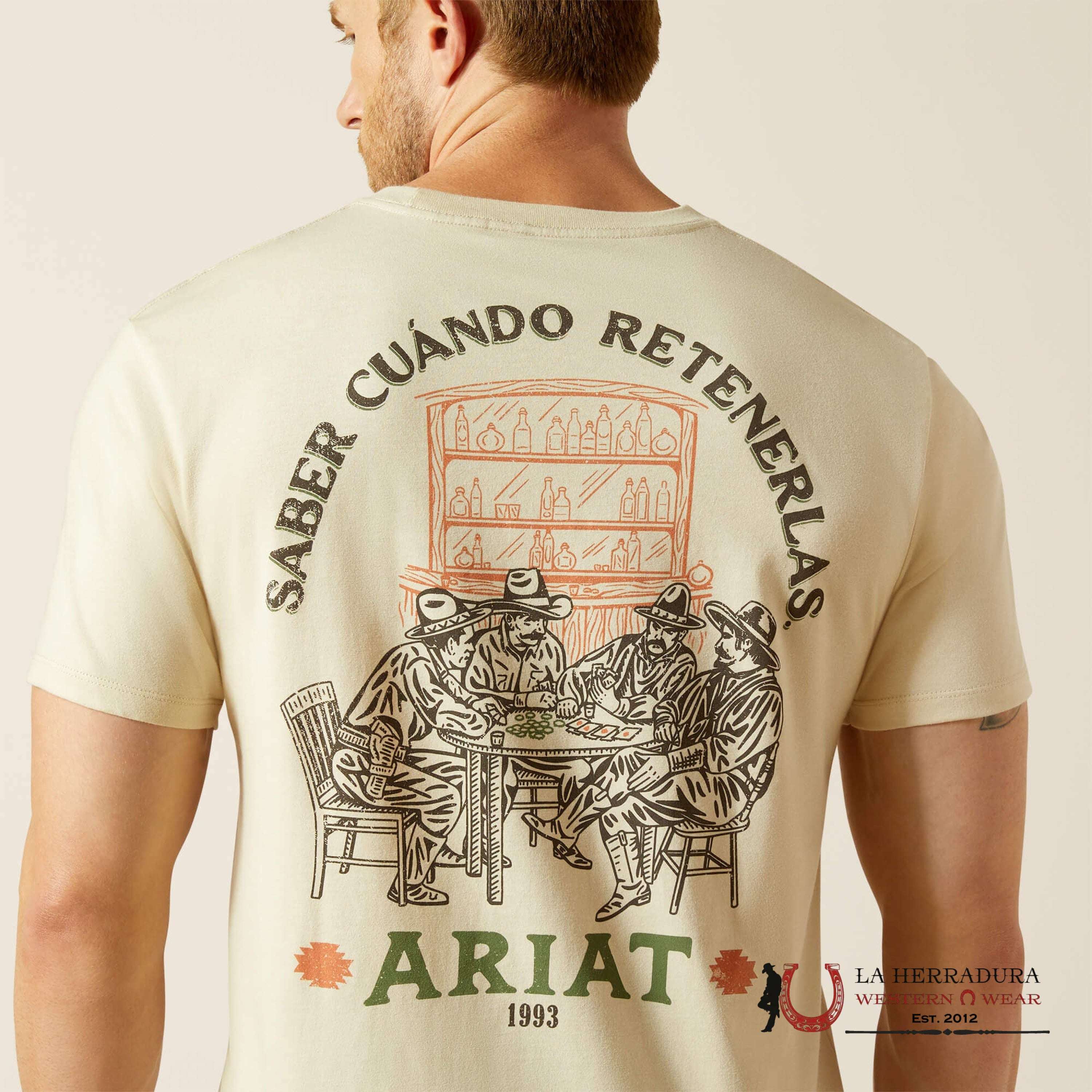 ARIAT MEN MEZCAL MEZCLILLA T SHIRT NATURAL 10062424 ROPA HOMBRES
