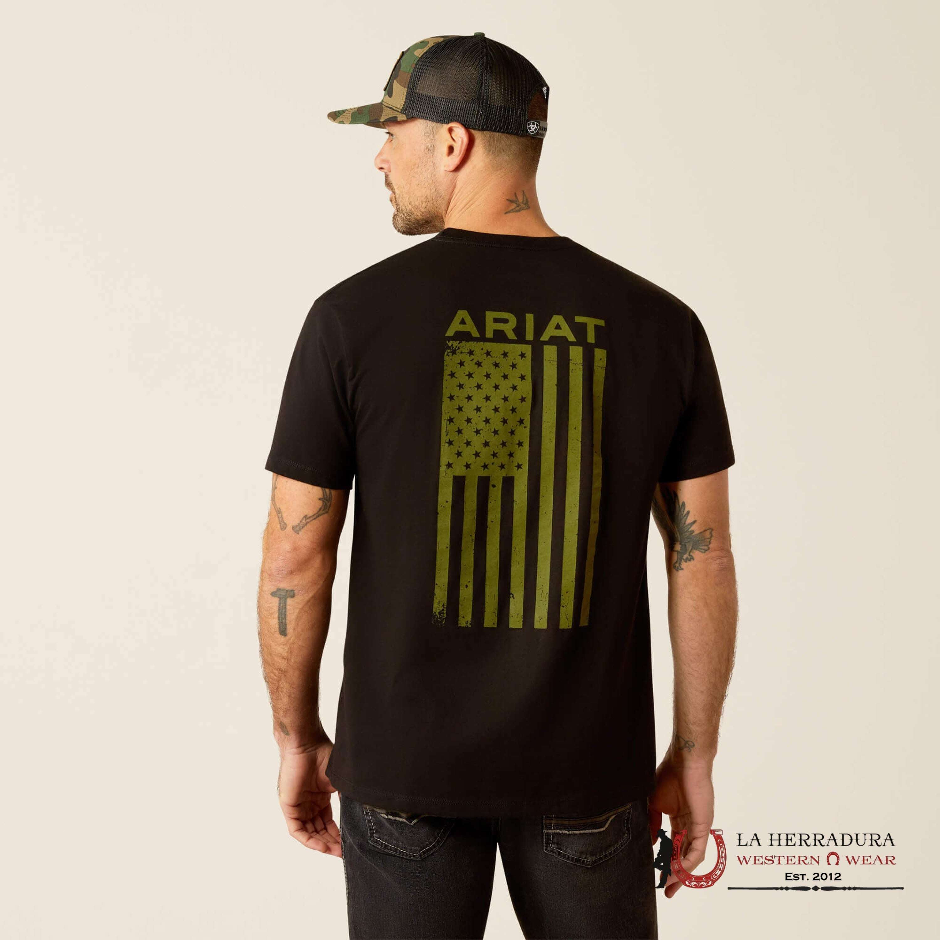 ARIAT MEN T-SHIRT FREEDOM BLACK 10054175 ROPA HOMBRES