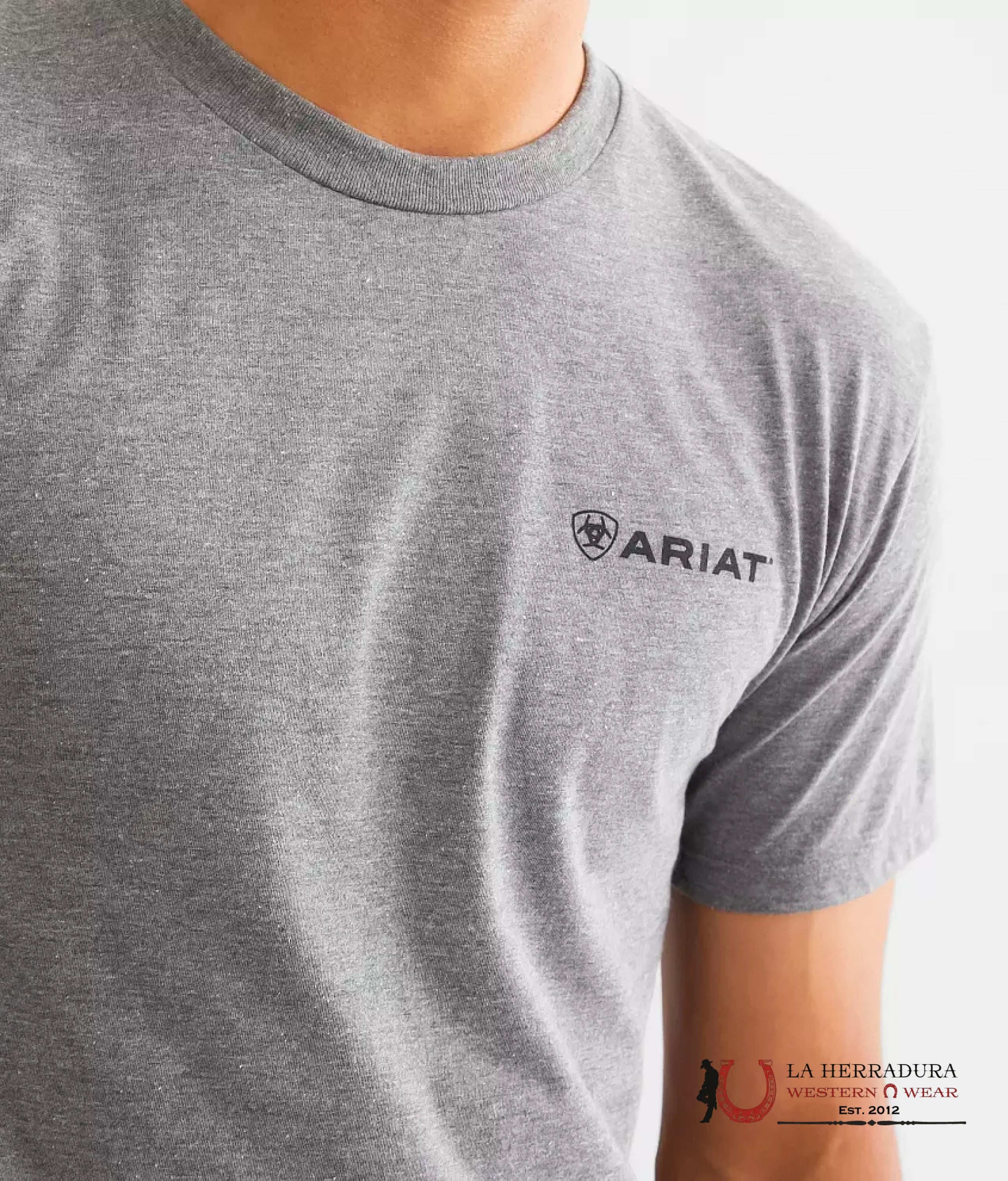 ARIAT MEN T-SHIRT MEXICO CAMO FLAG STONE HEATHER 10051751 ROPA HOMBRES