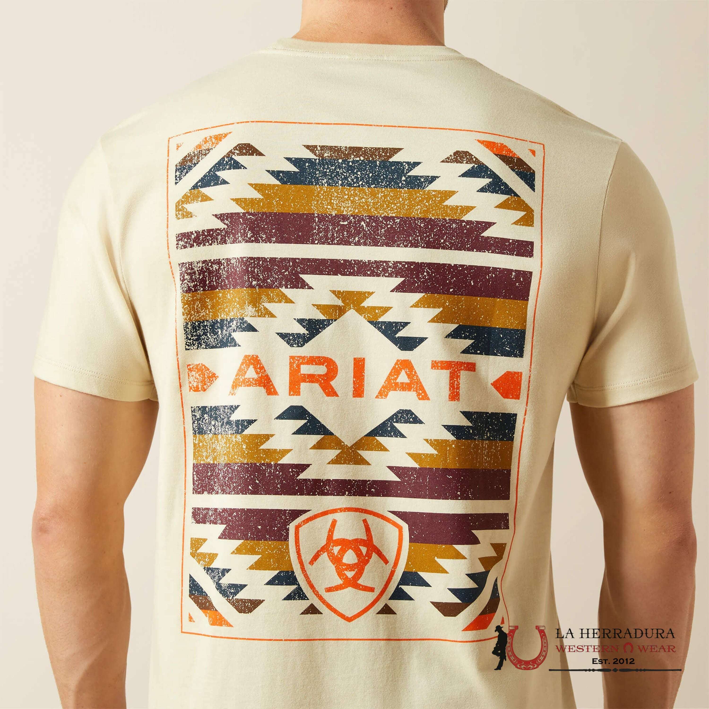 ARIAT MEN TAPAZ ZAPOTECO T SHIRT NATURAL 10062416 ROPA HOMBRES