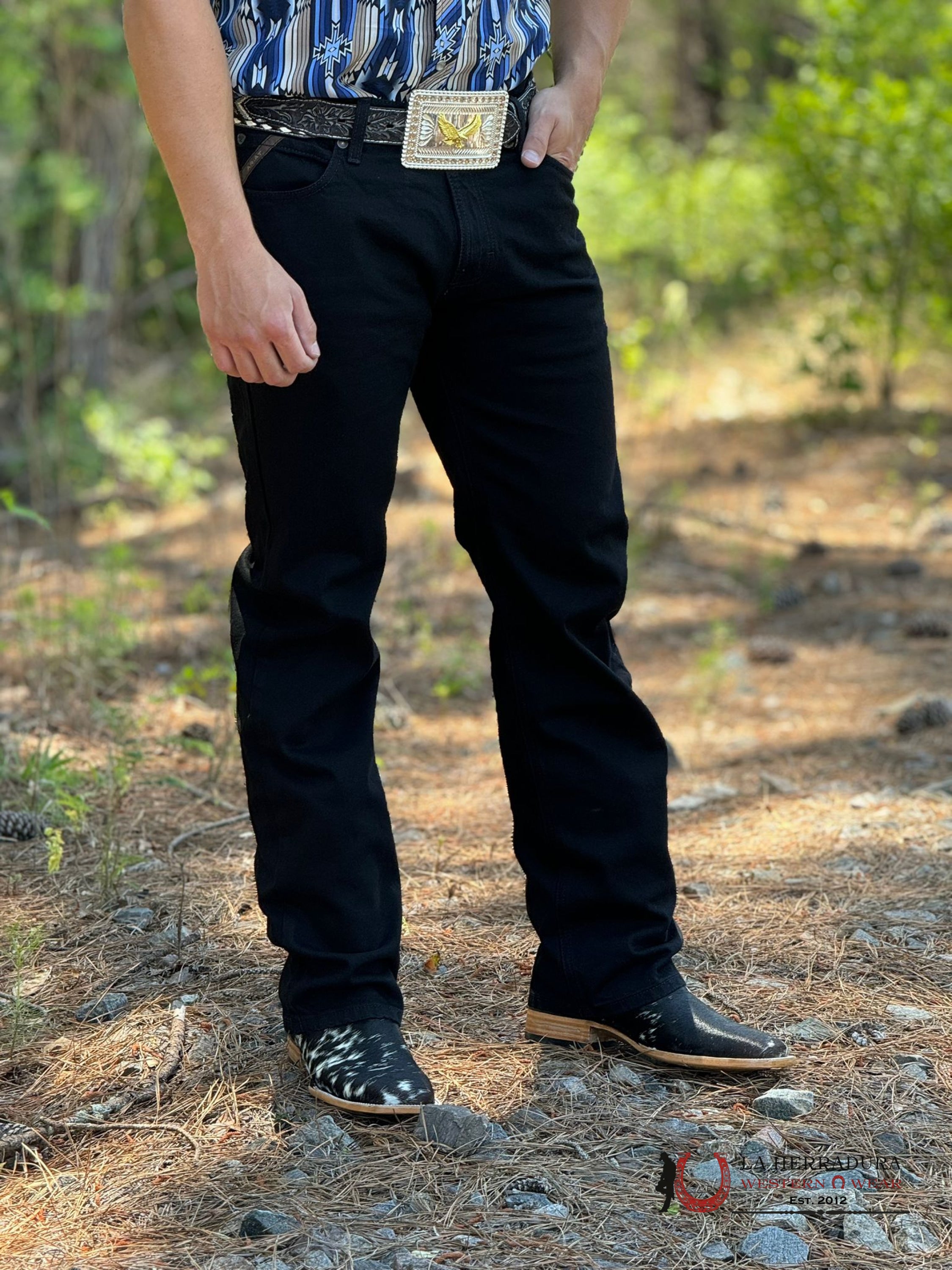 Ariat Mens Jean Black M7 Slim Fit Straight Leg Jeans