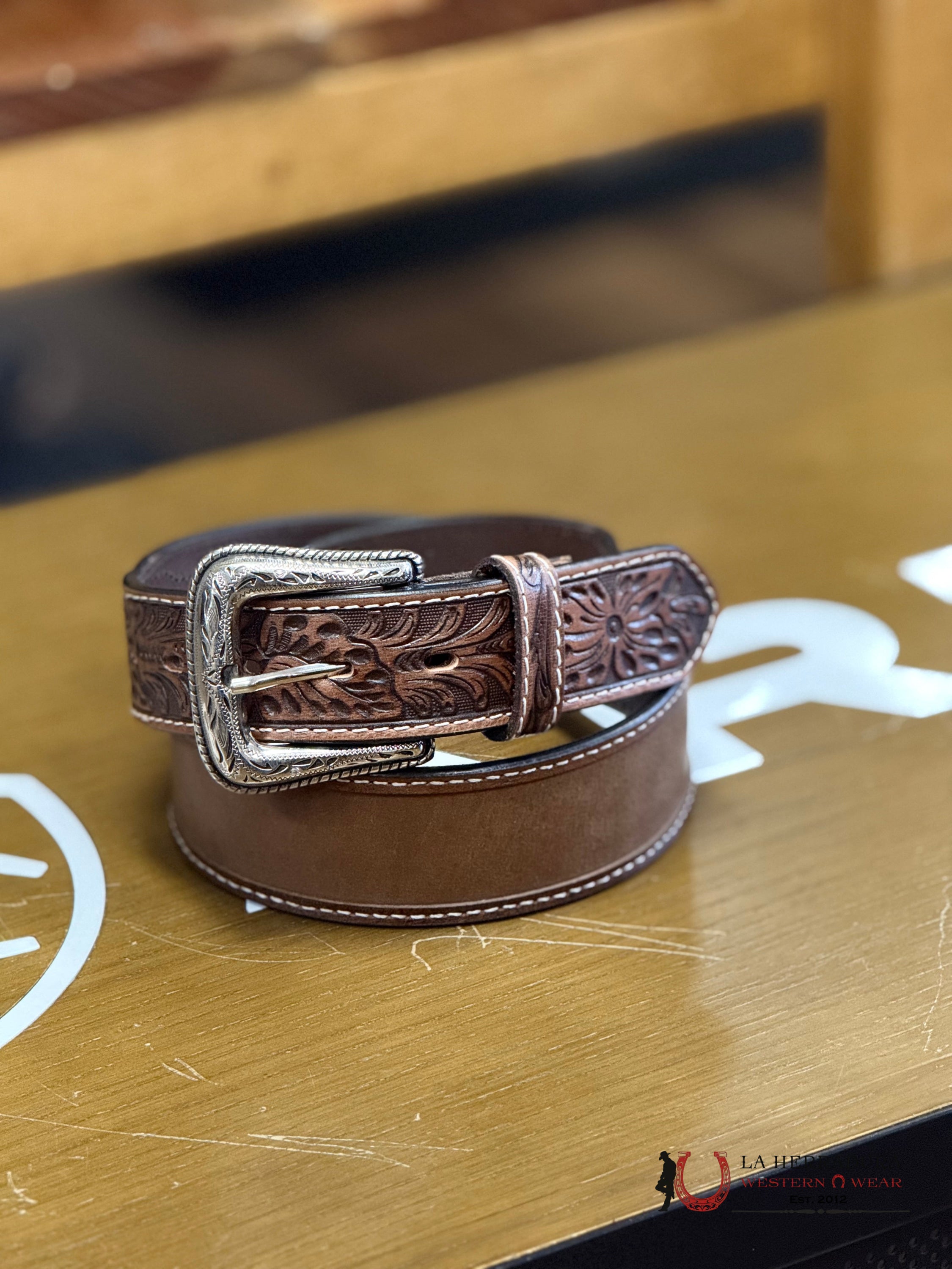 ARIAT MENS BROWN BELT- A1040144 CINTURONES HOMBRES