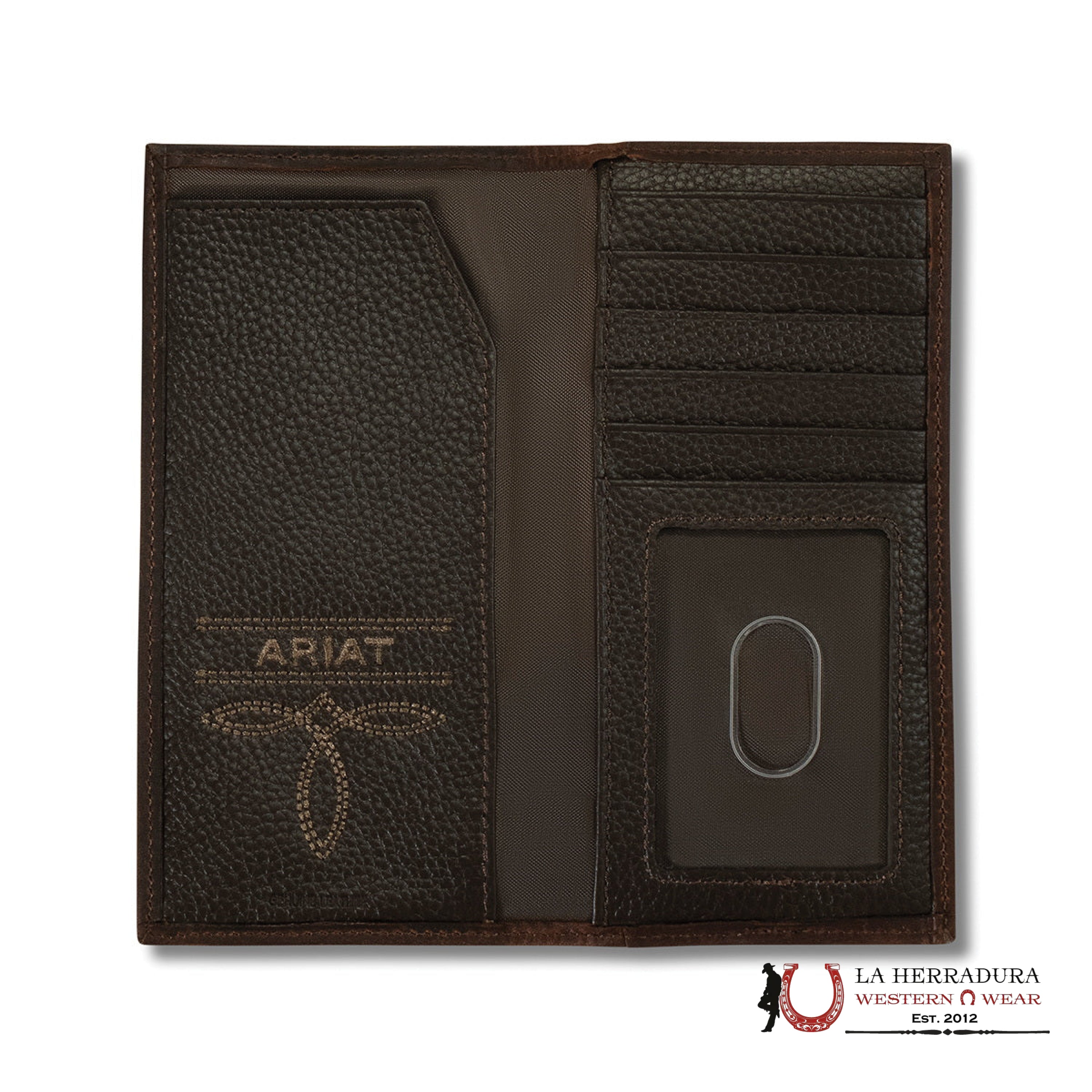 ARIAT MENS BROWN LEATHER RODEO WALLET- A35118283 ACCESORIOS