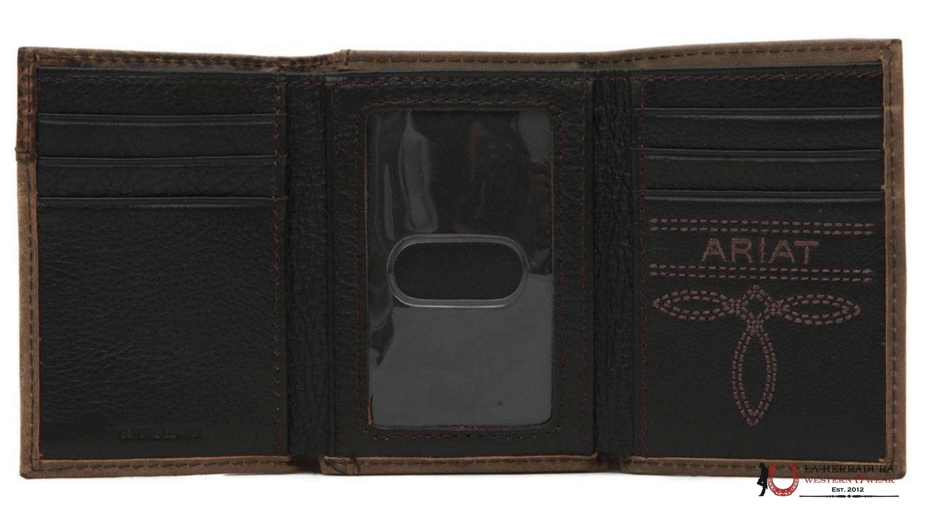 ARIAT MENS BROWN TRI-FOLD WALLET-A3511044 ACCESORIOS