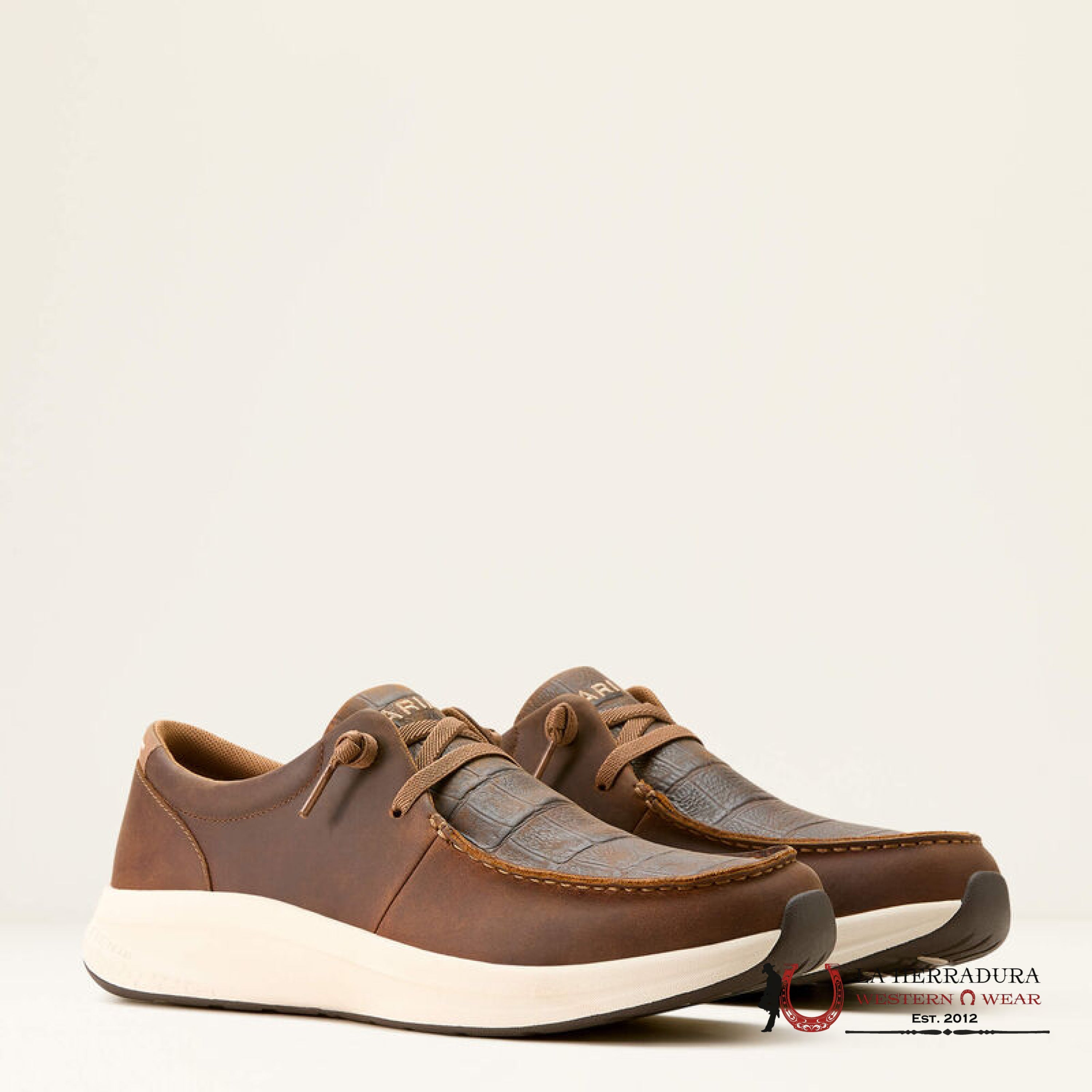 Ariat Mens Buckeye Distressed Dark Ran Crocodrile Print Shoes Zapatos Hombres