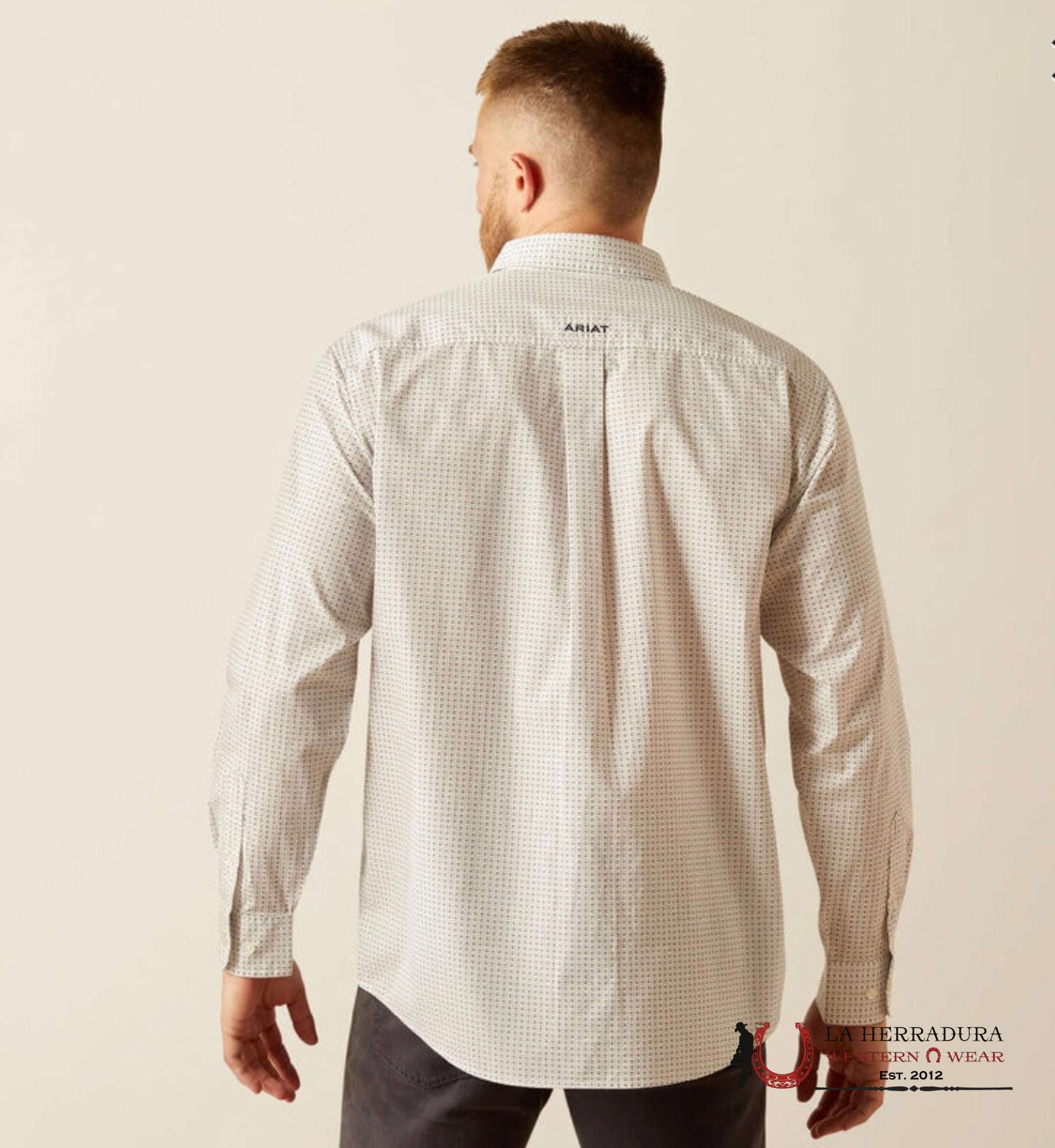 ARIAT MENS CESAR LS SHIRT WHITE 10058761 ROPA HOMBRES